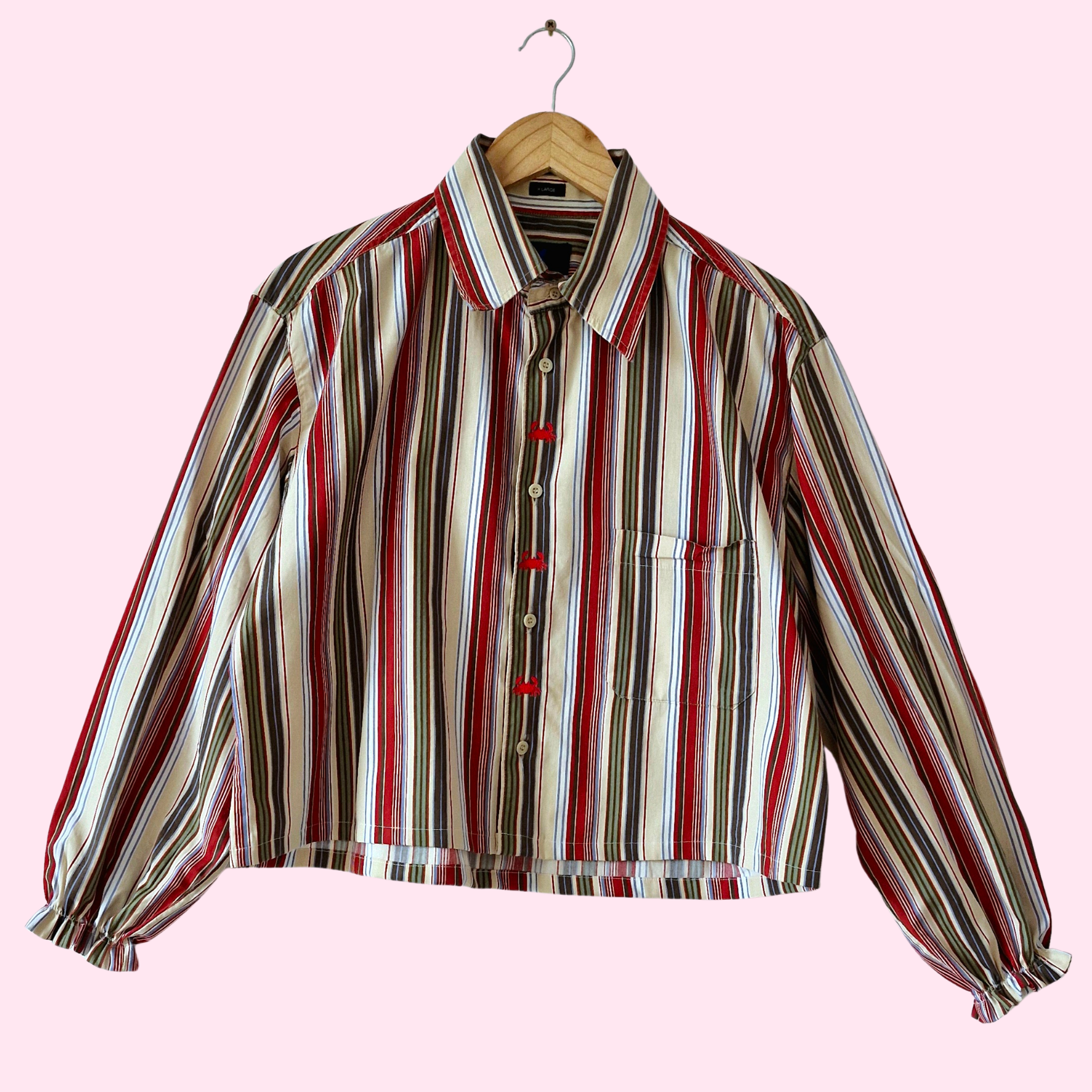 Chemise création - Crabes et rayures