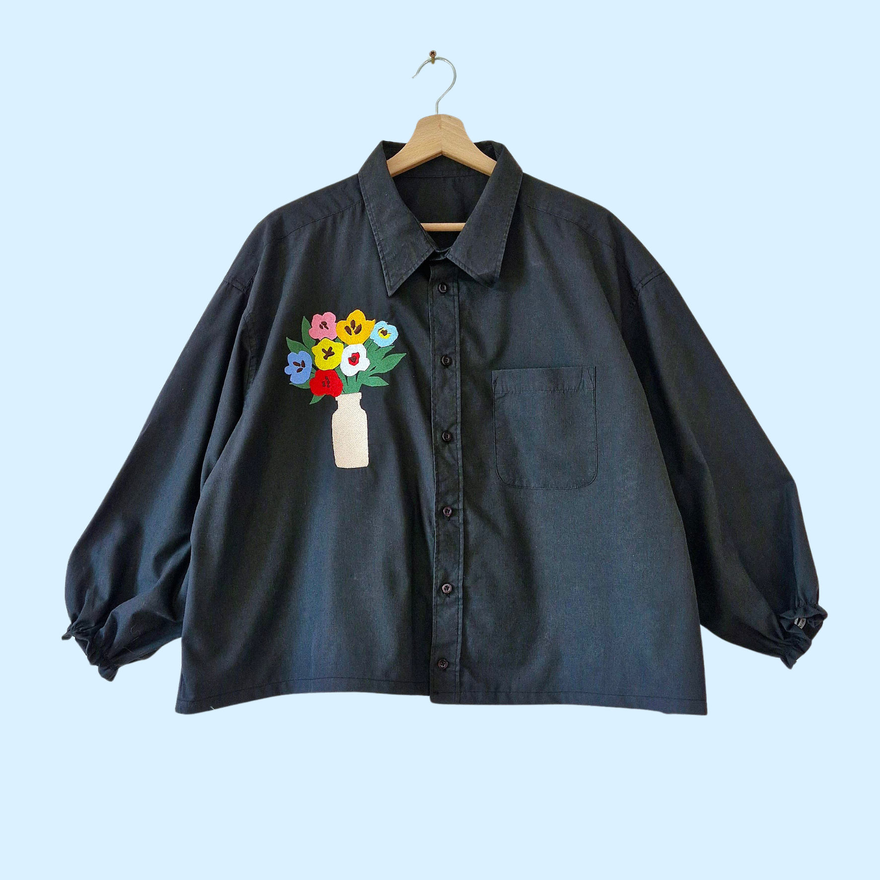 Chemise création - bouquet