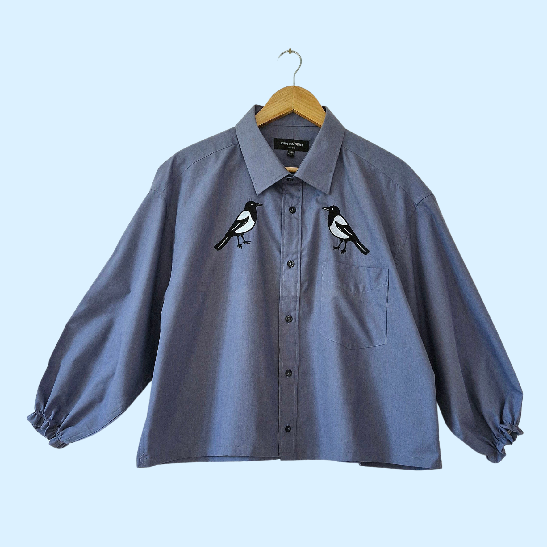 Chemise création - Les pies