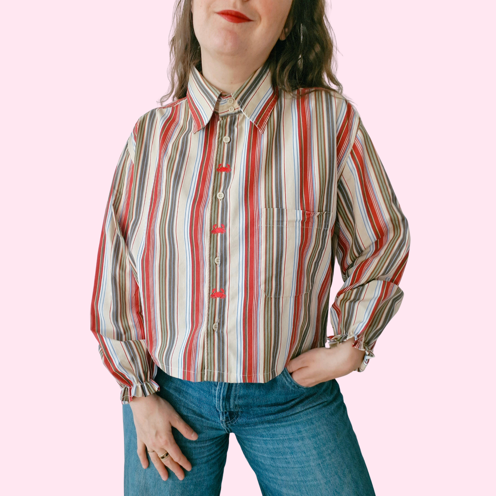 Chemise création - Crabes et rayures