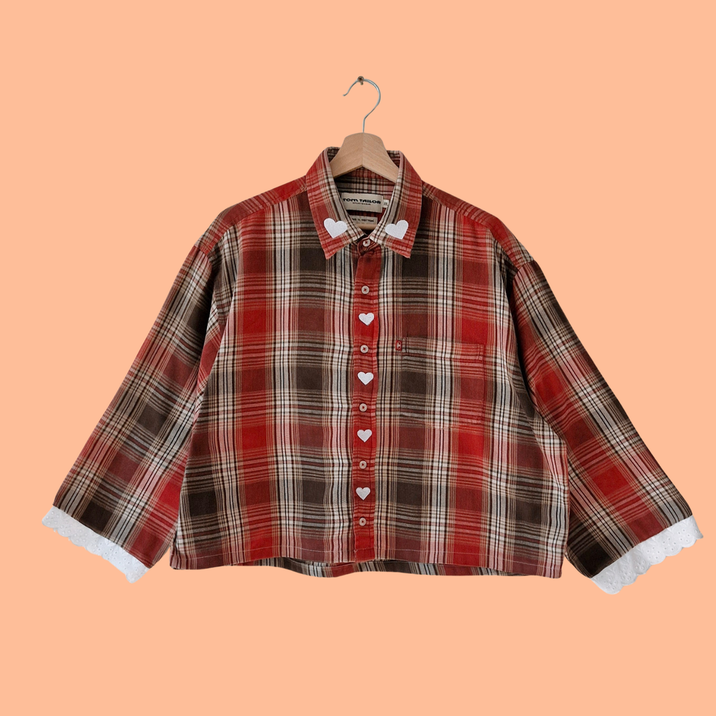 chemise carreaux & coeurs
