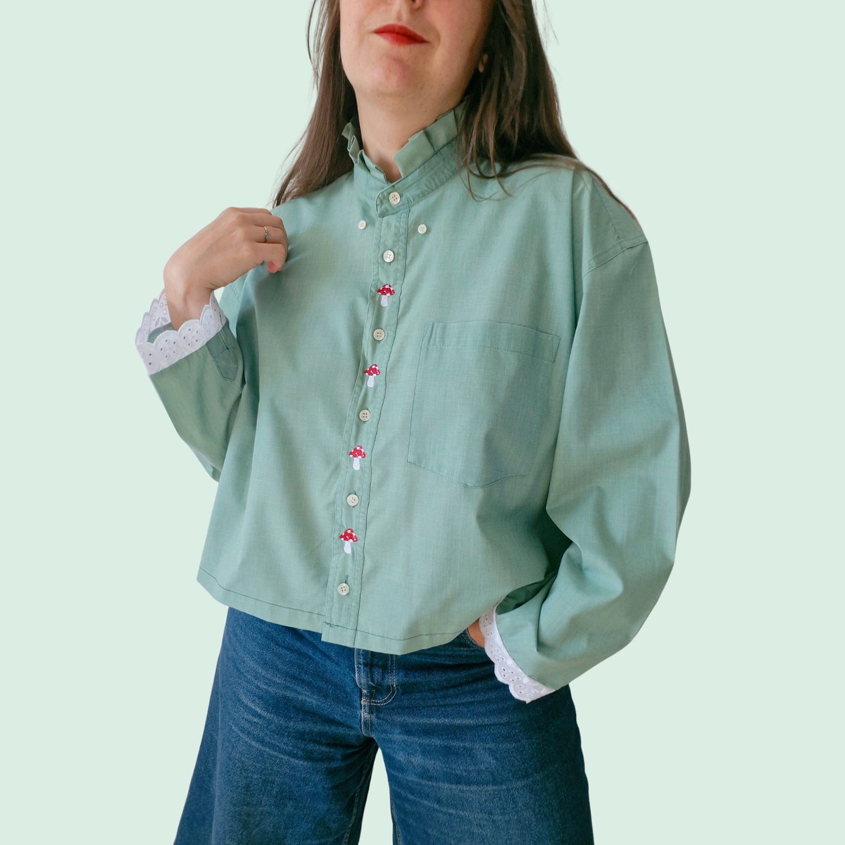 Chemise Verte Champignon
