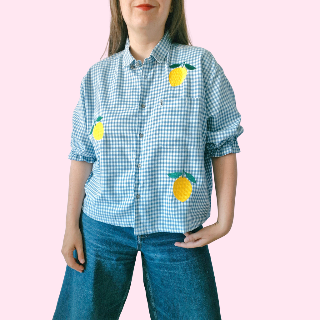 chemise vichy citrons