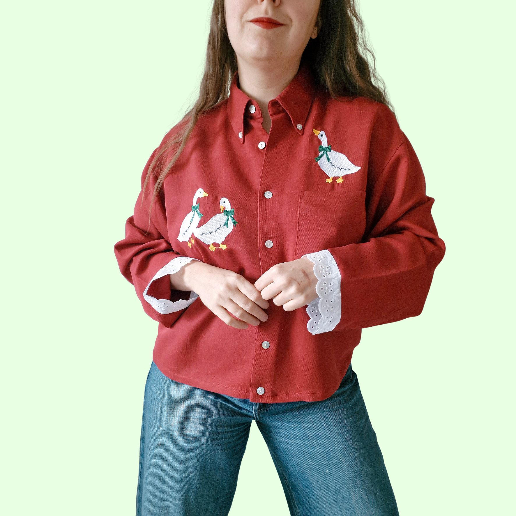 Chemise création - Les oies