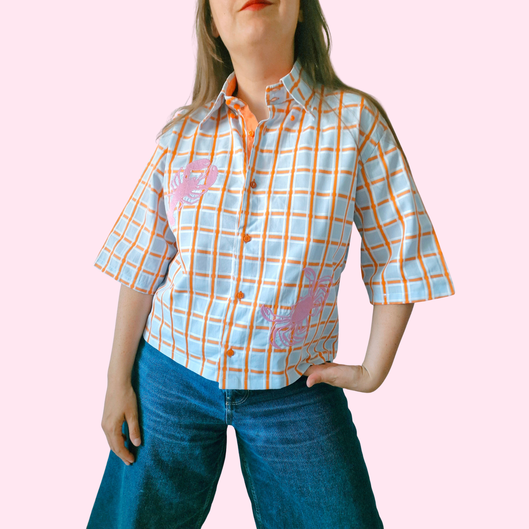 chemise crabe orange