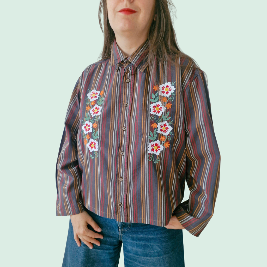 chemise Rayé & Fleurs