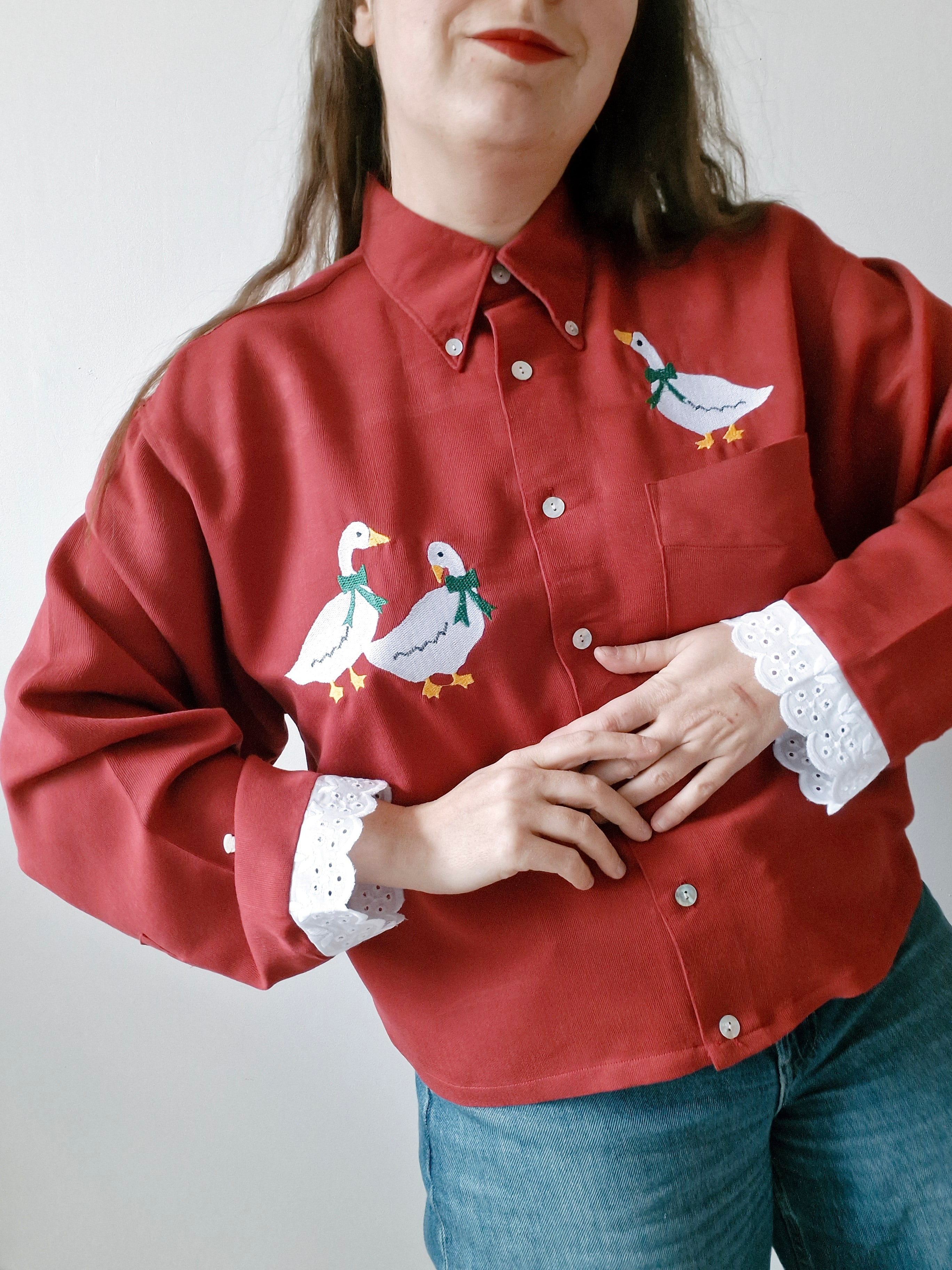 Chemise création - Les oies