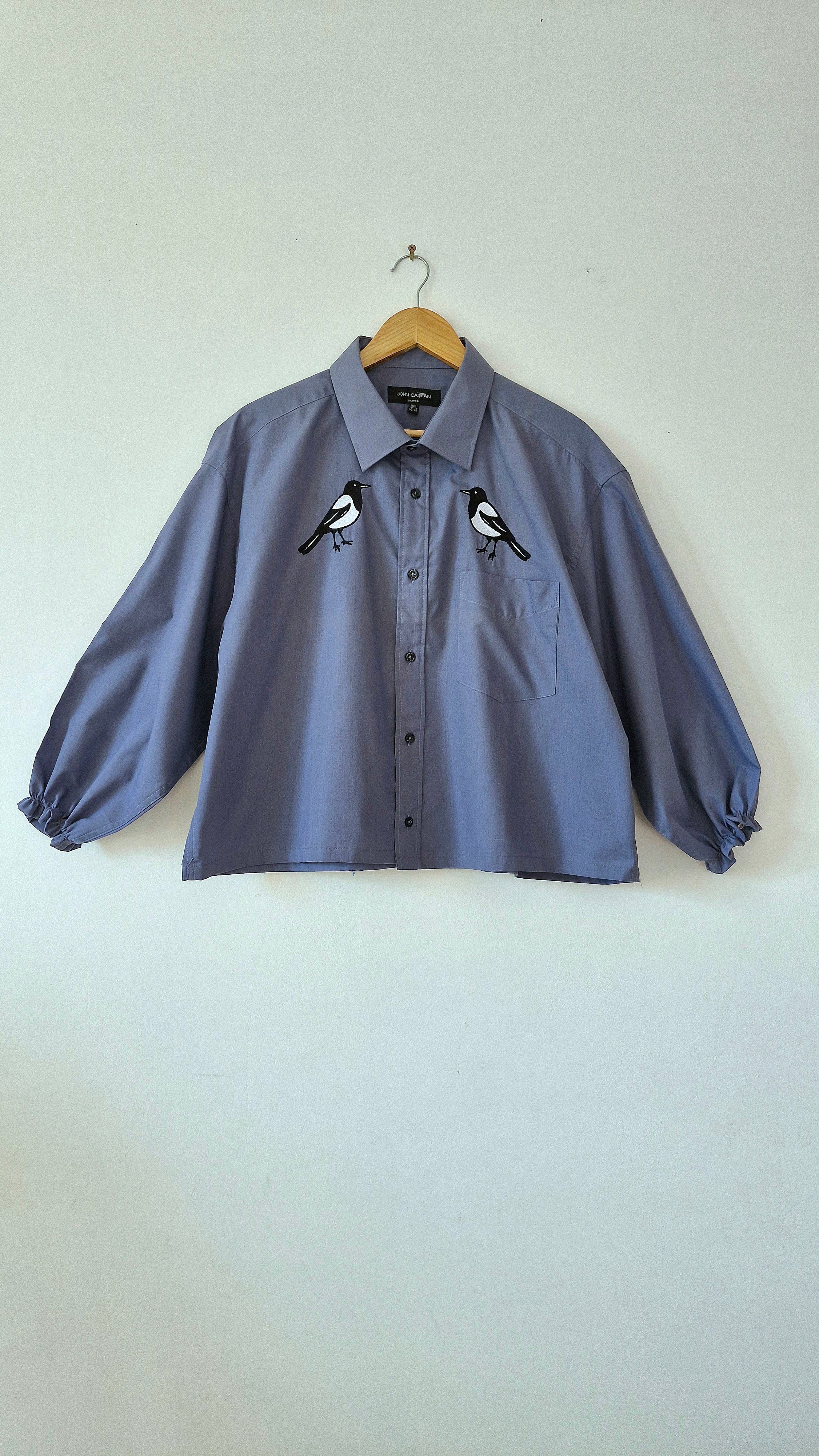 Chemise création - Les pies