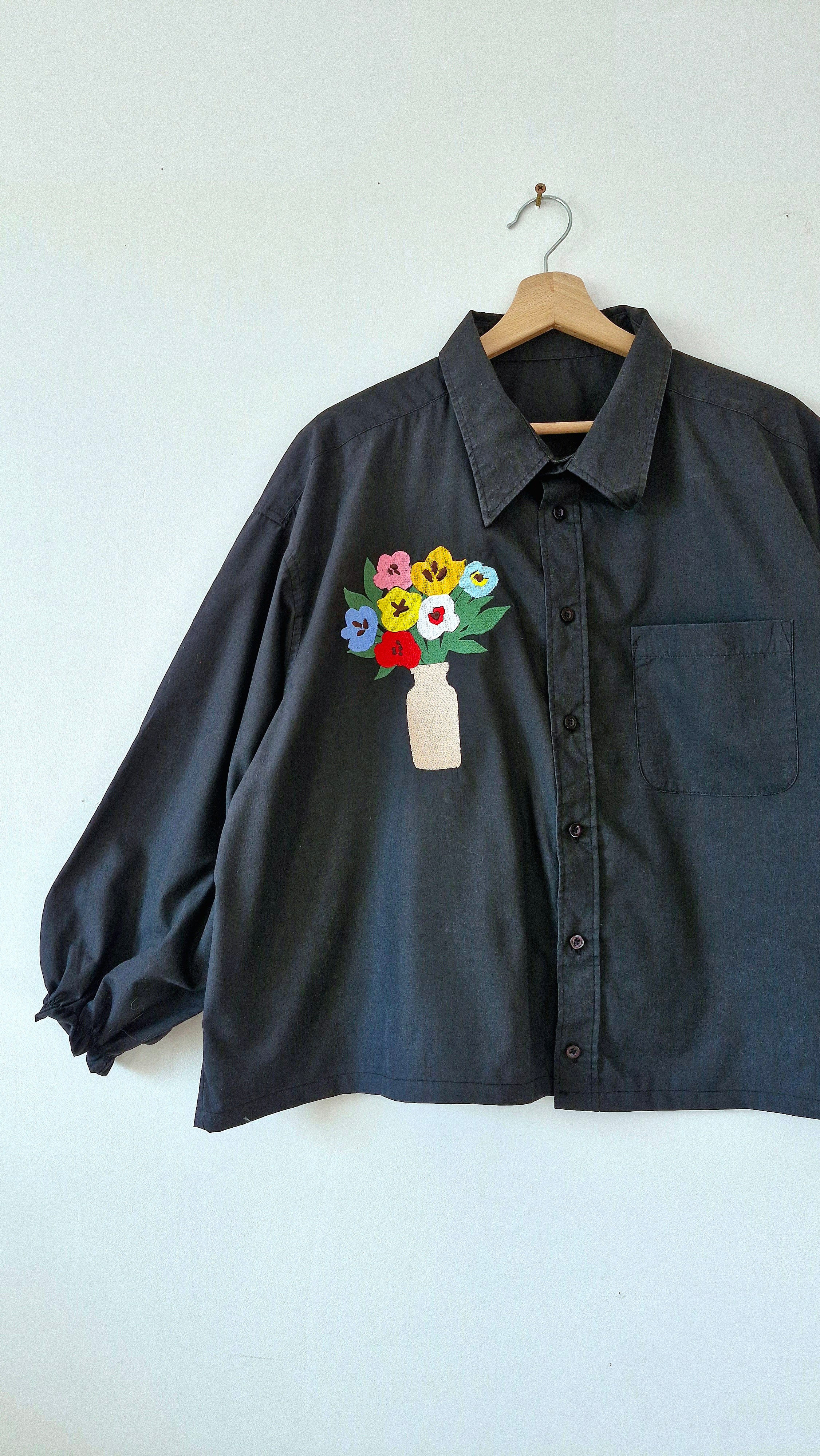 Chemise création - bouquet