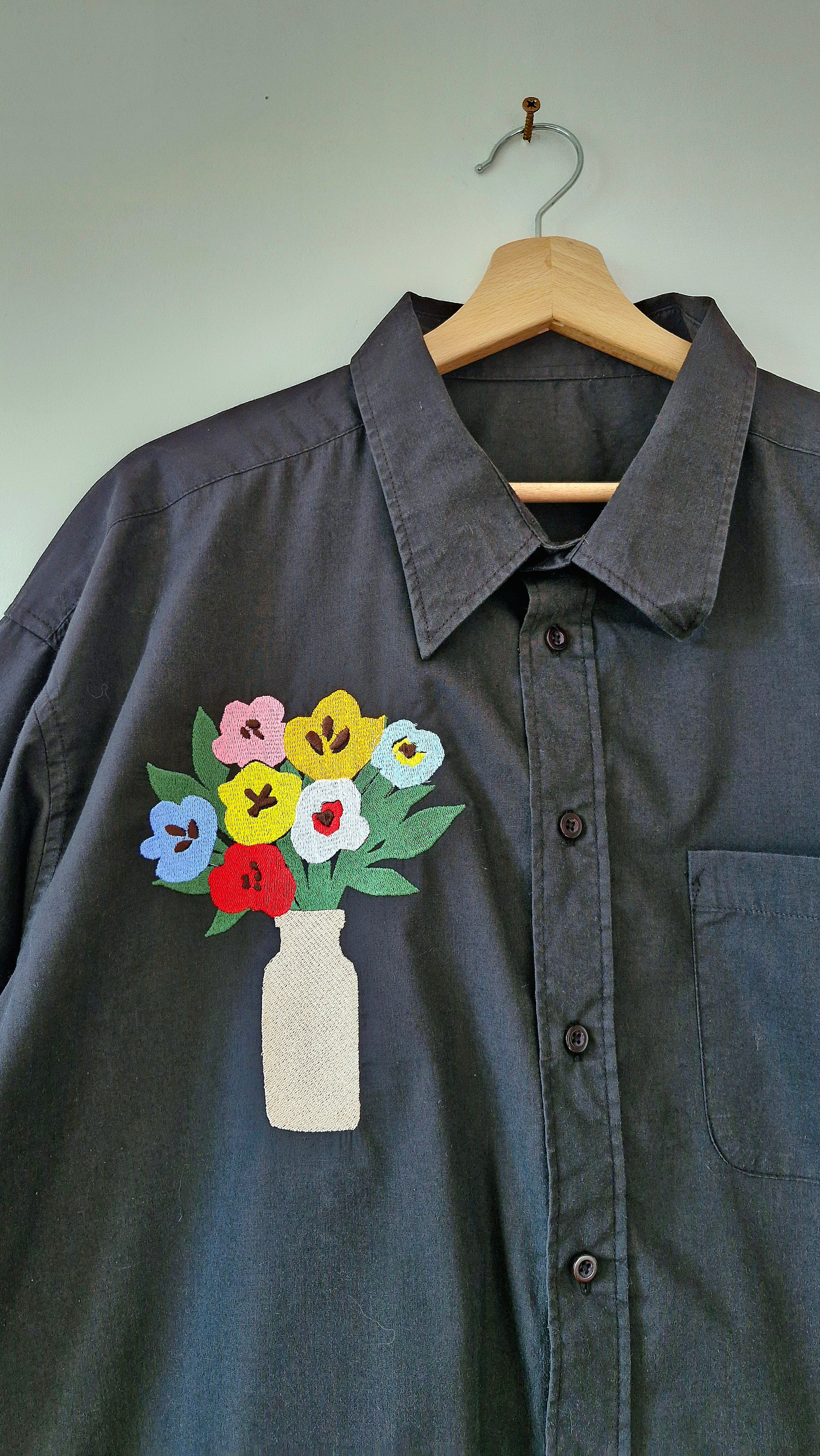 Chemise création - bouquet