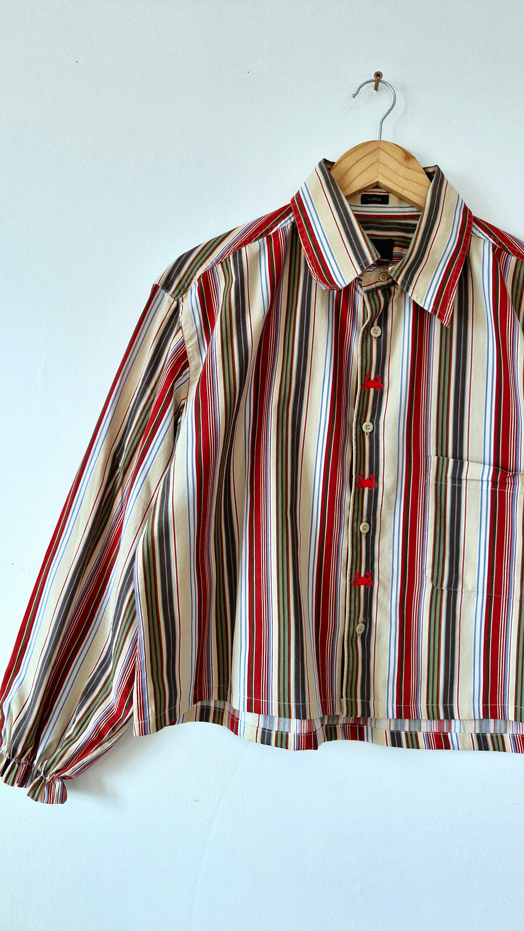 Chemise création - Crabes et rayures