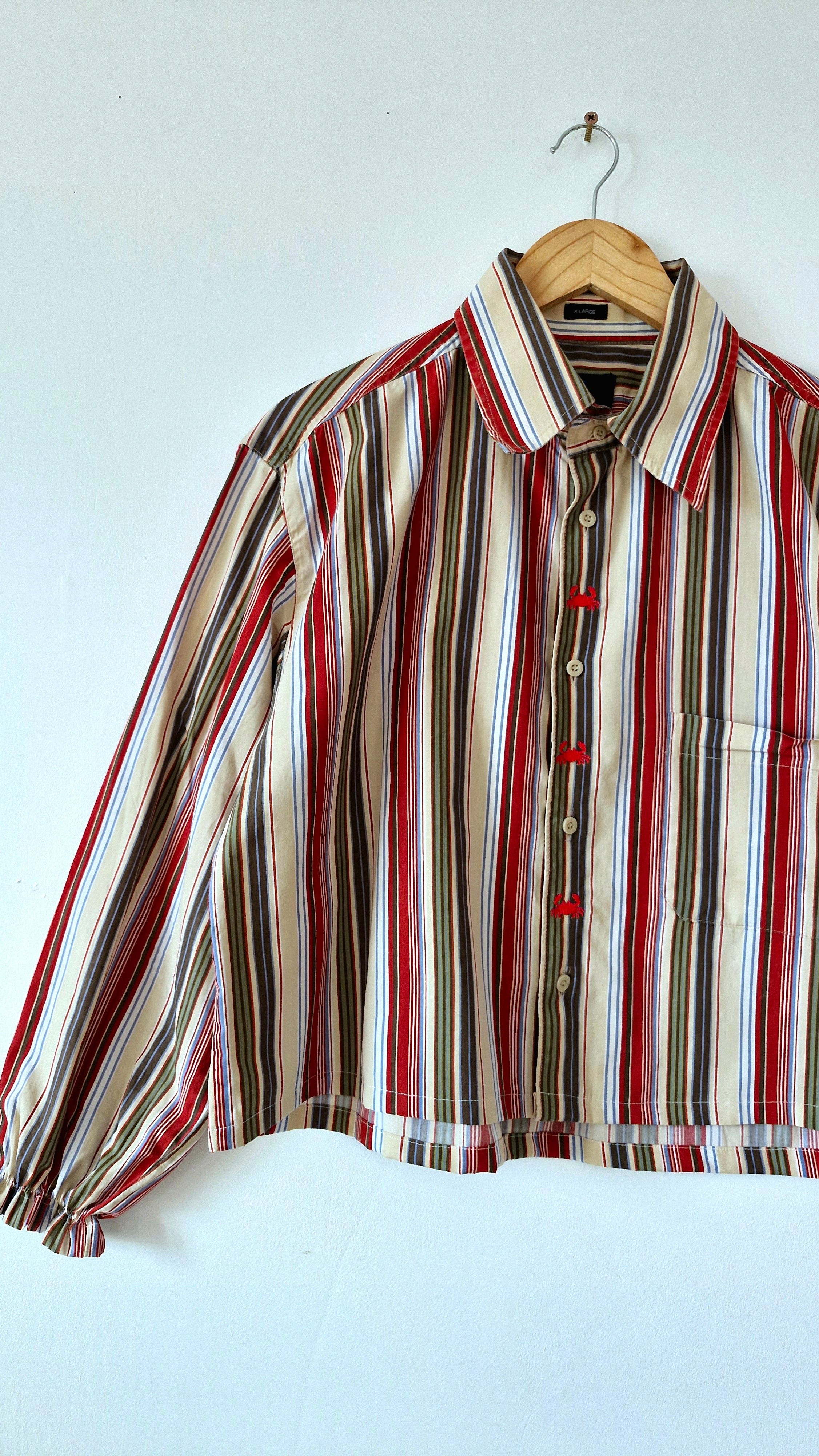 Chemise création - Crabes et rayures