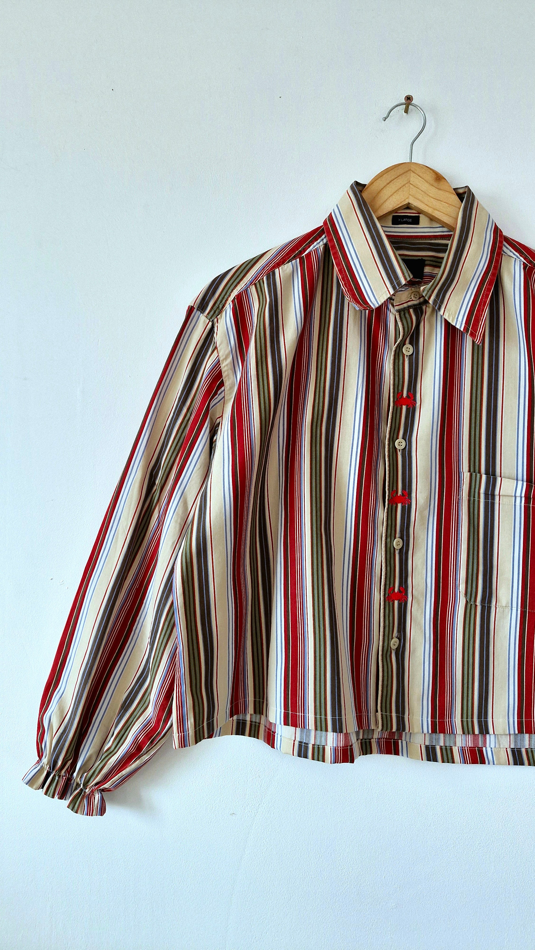 Chemise création - Crabes et rayures