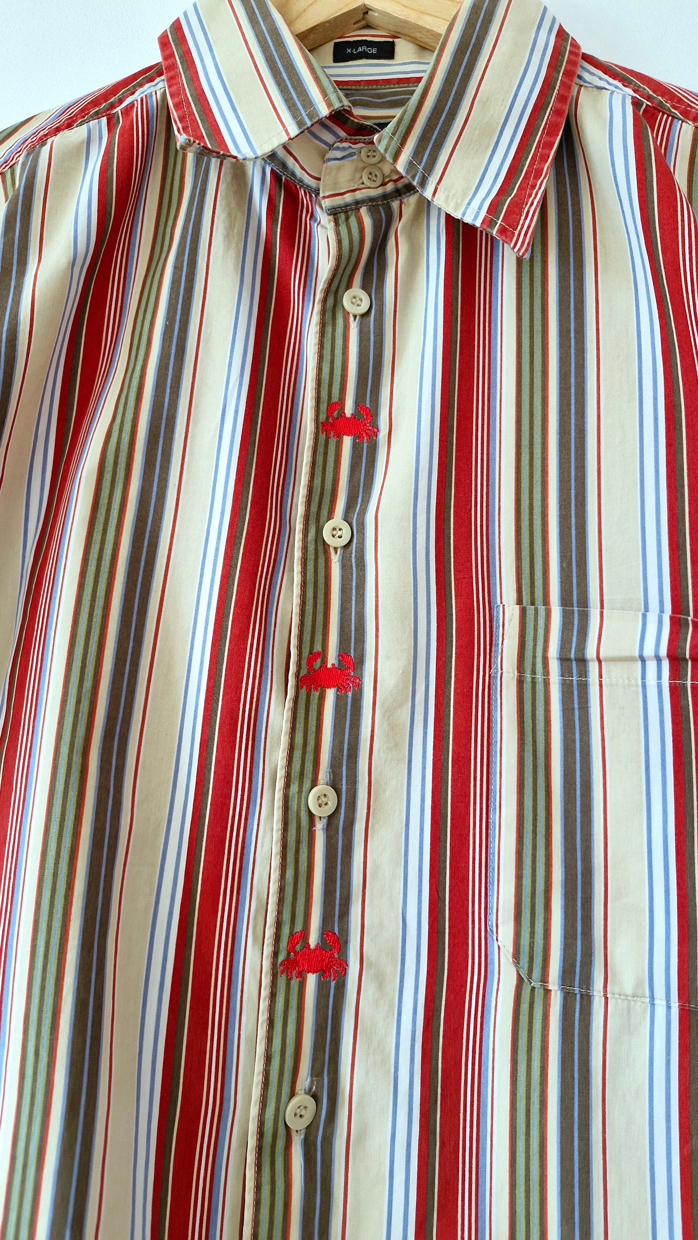 Chemise création - Crabes et rayures