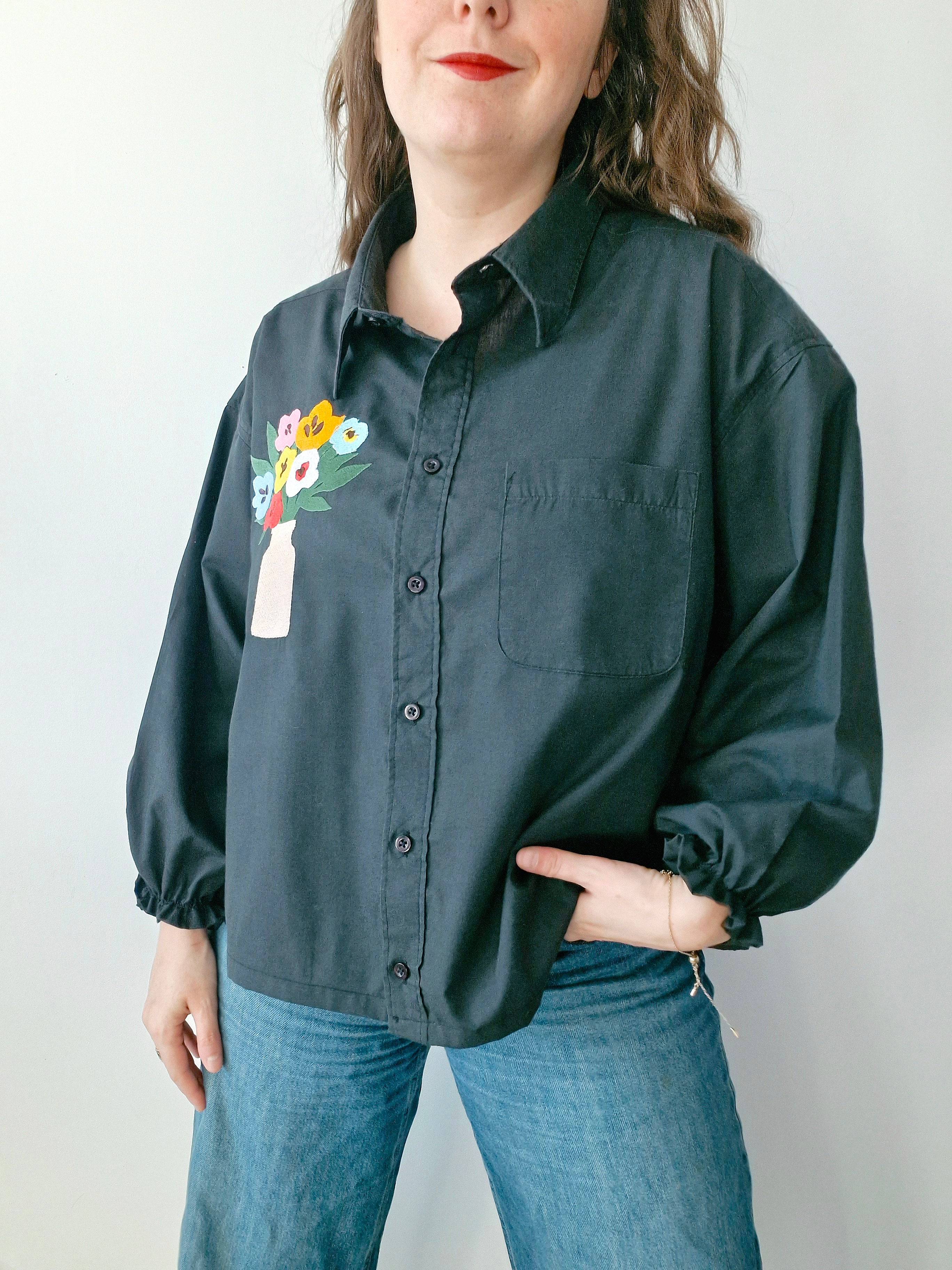 Chemise création - bouquet