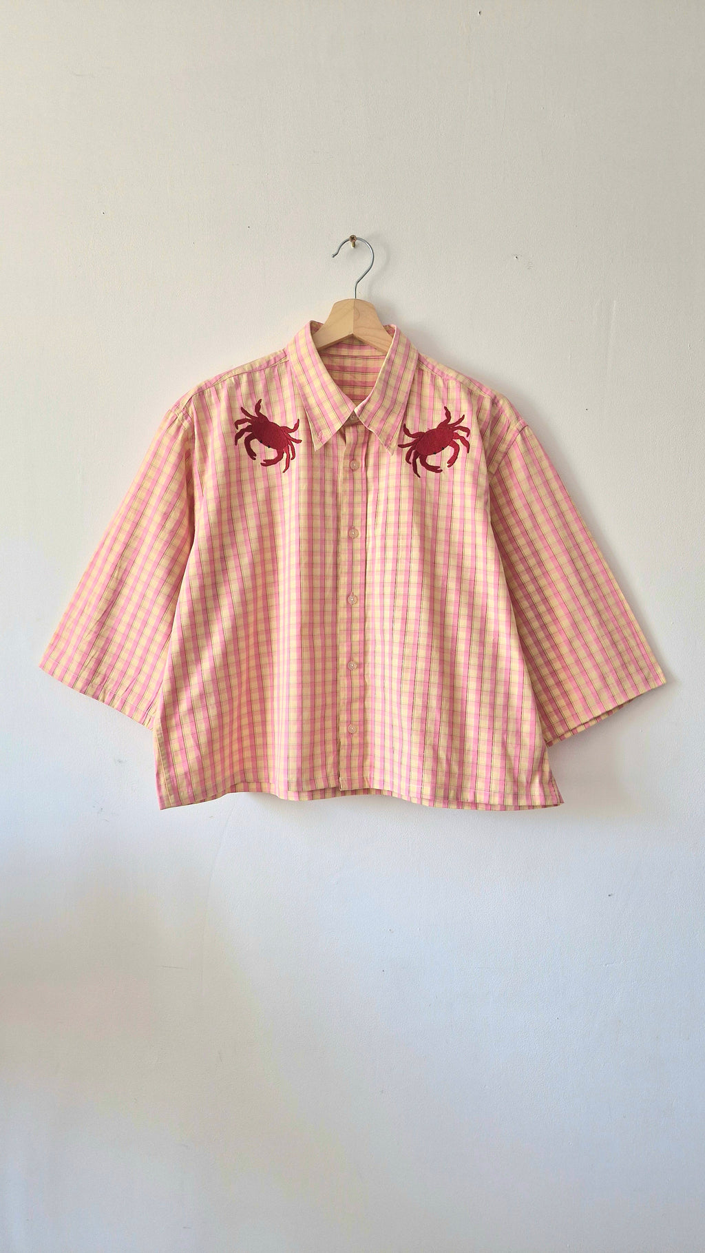 chemise rose crabe