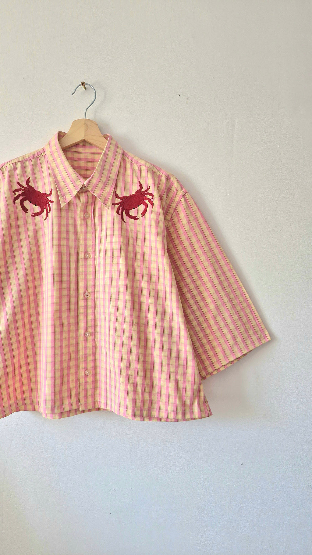 chemise rose crabe