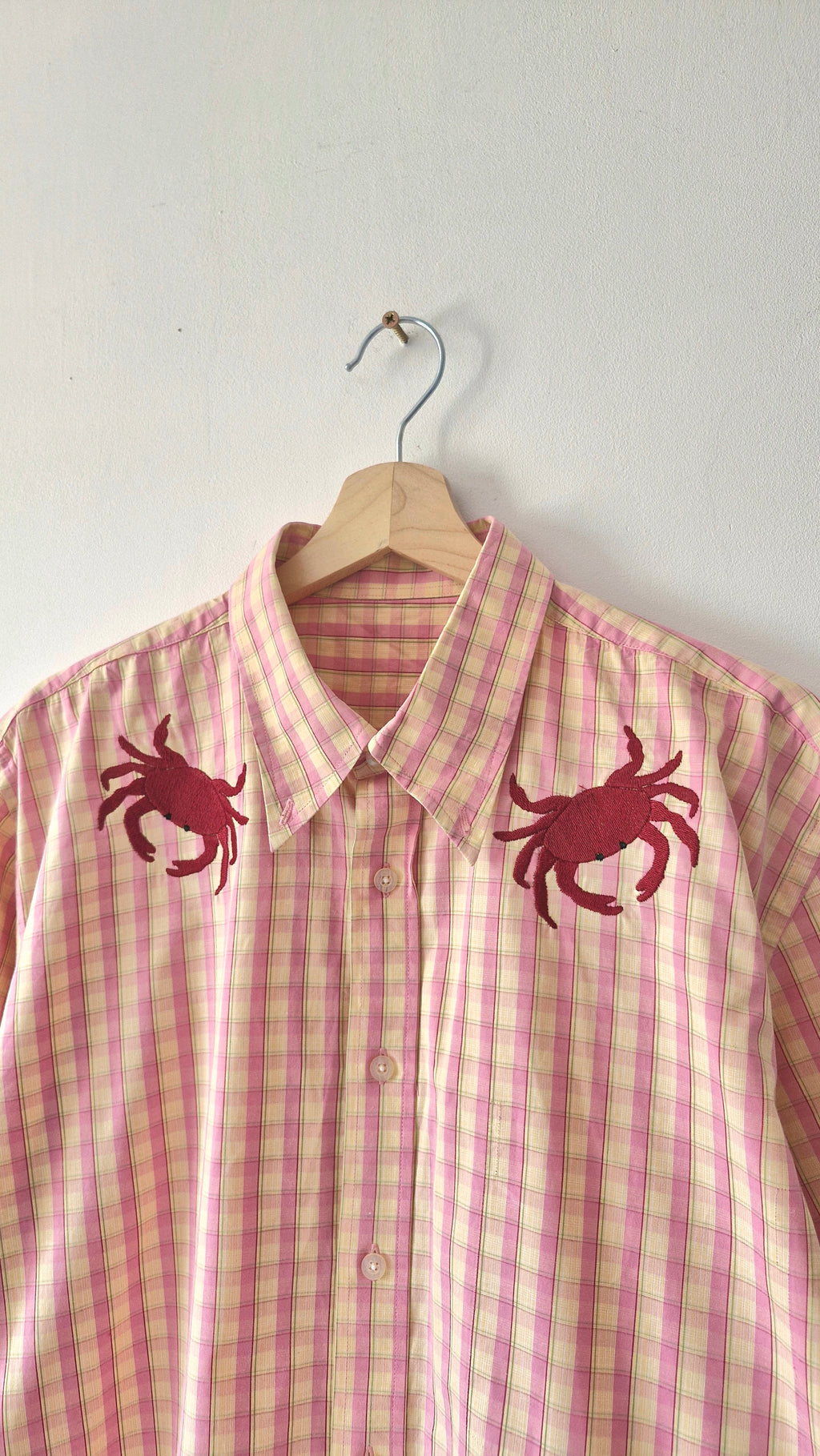 chemise rose crabe