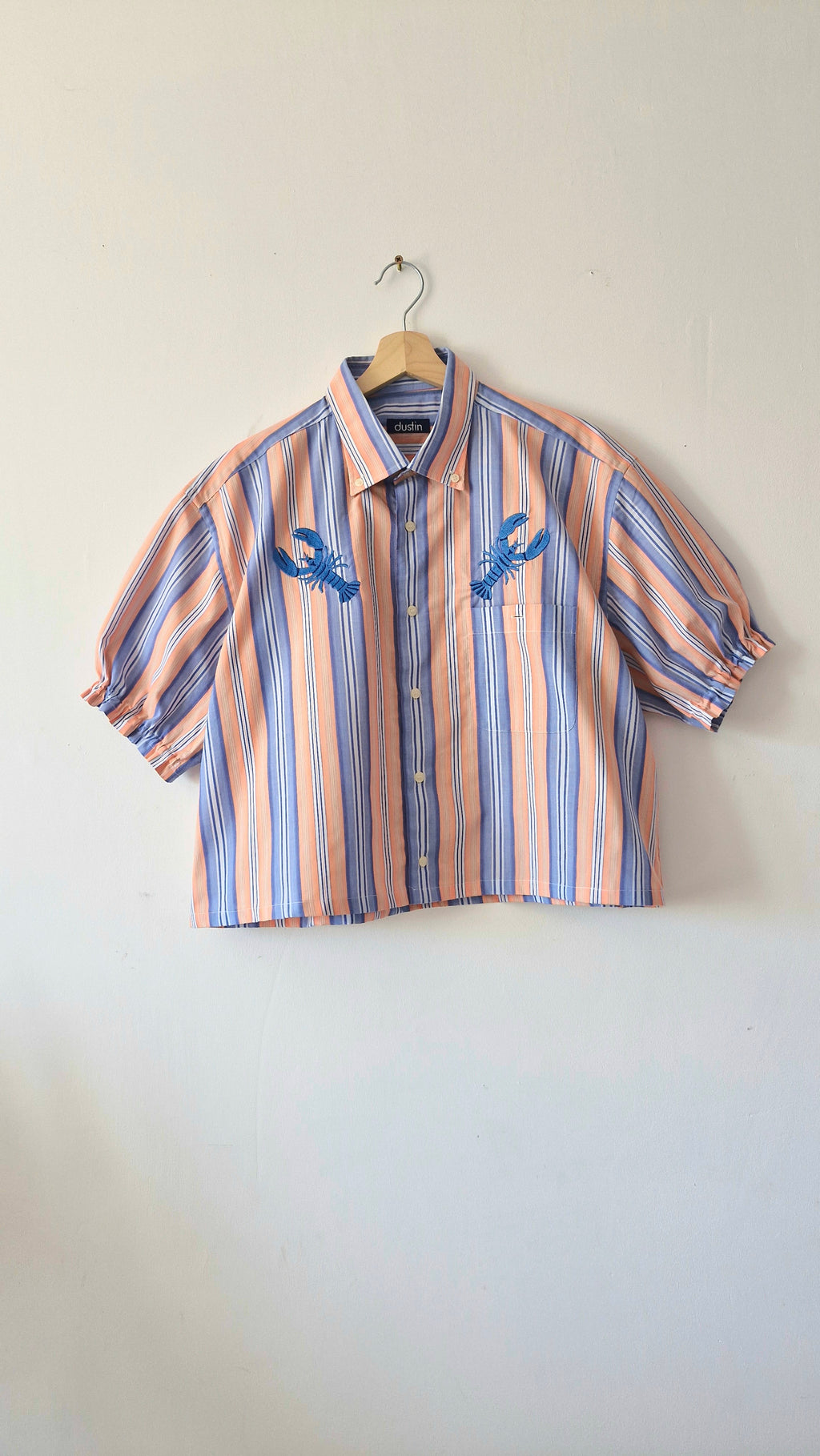 chemise homard bleu