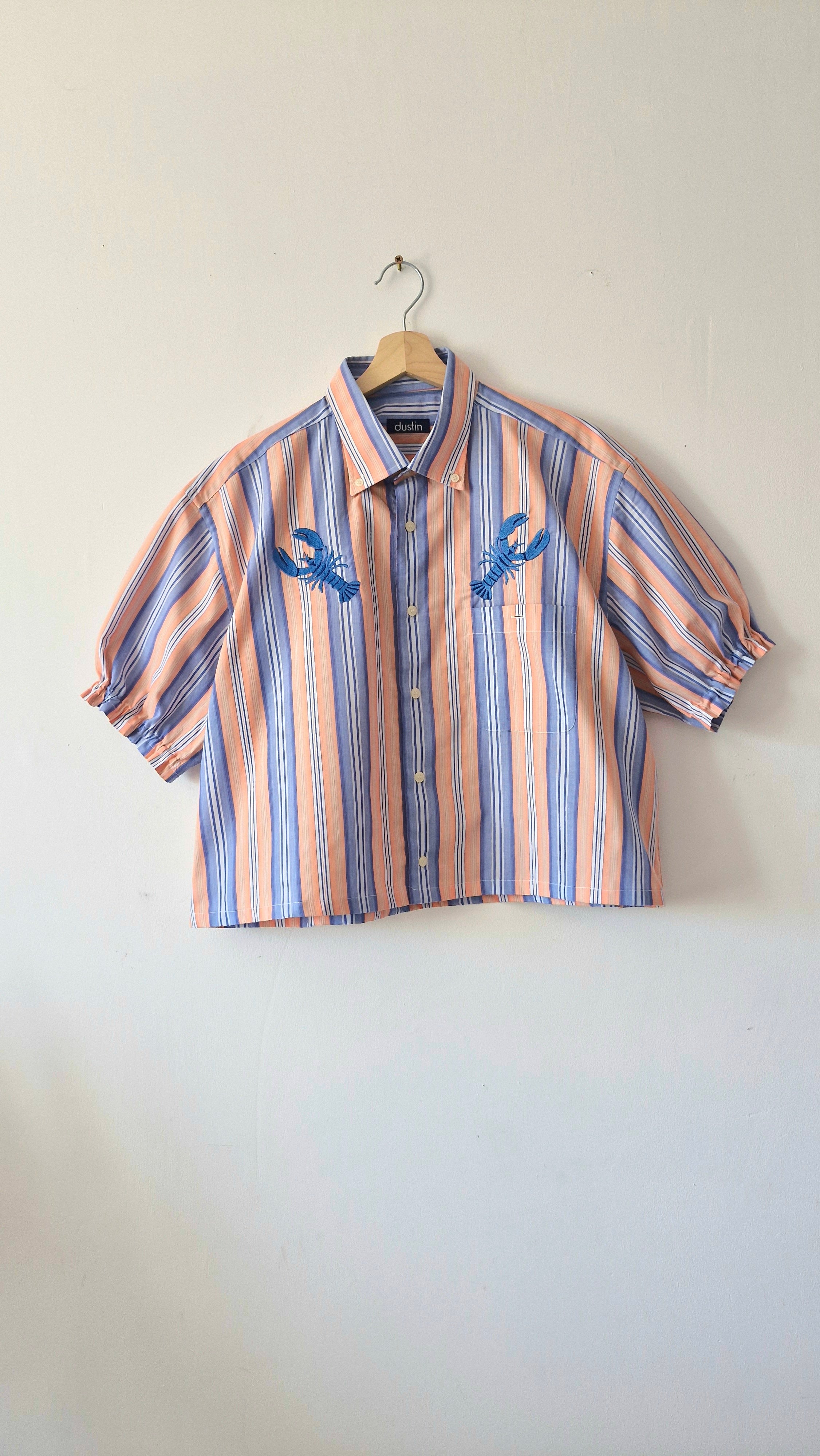 chemise homard bleu