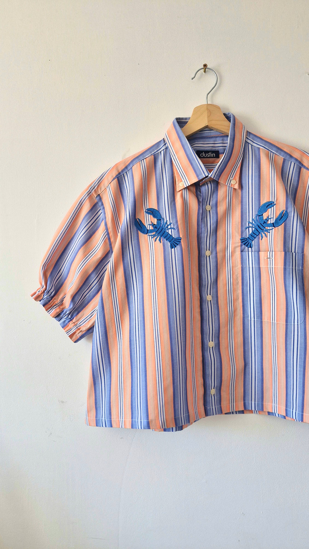 chemise homard bleu