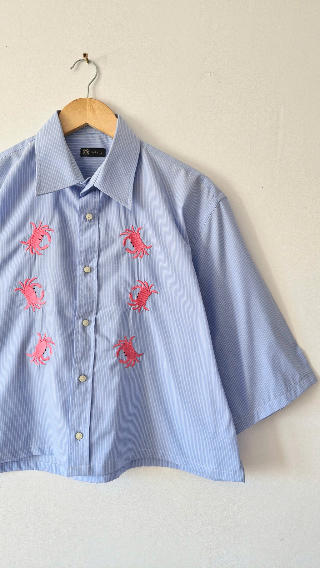 chemise crabe rose