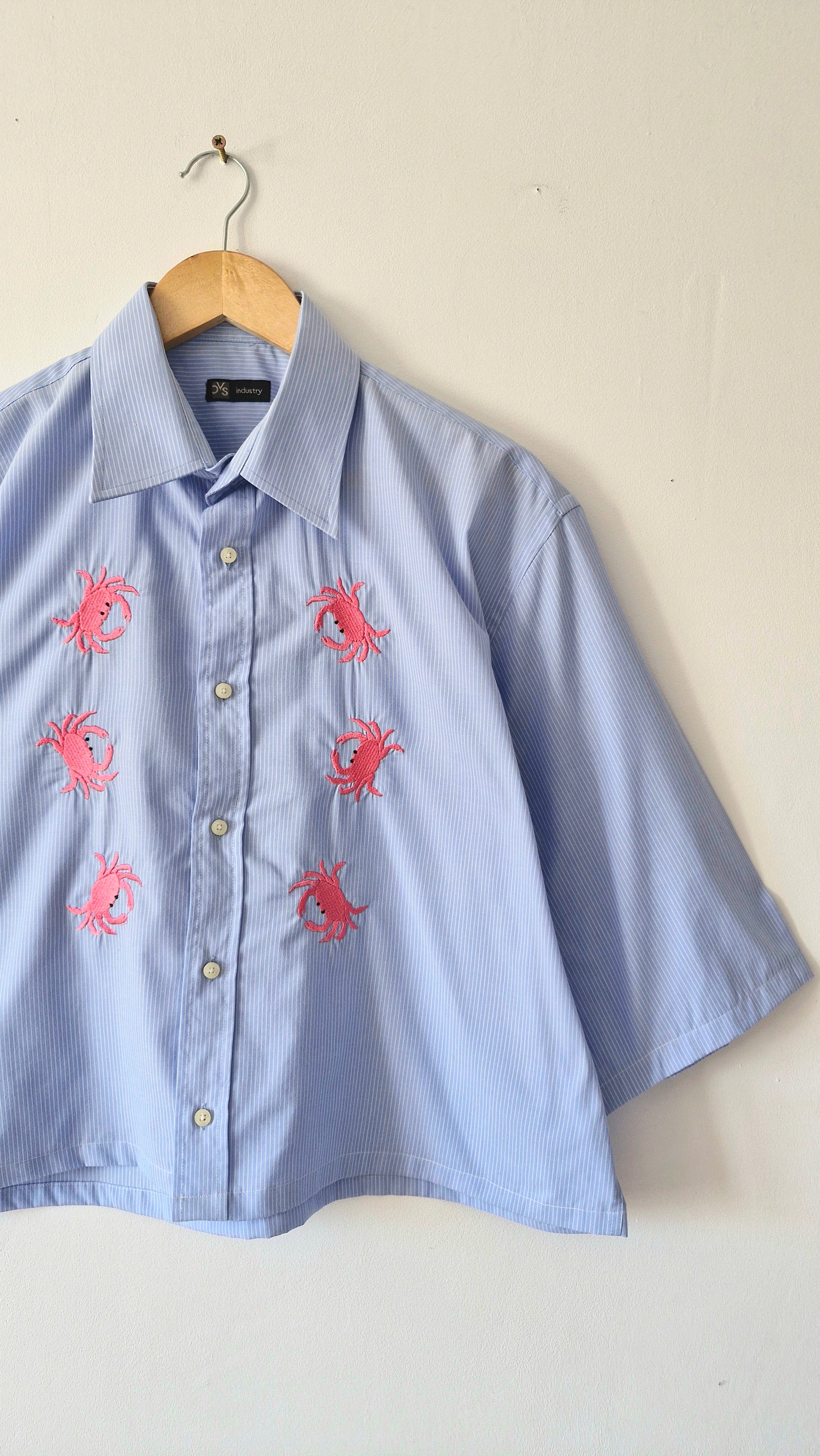 chemise crabe rose