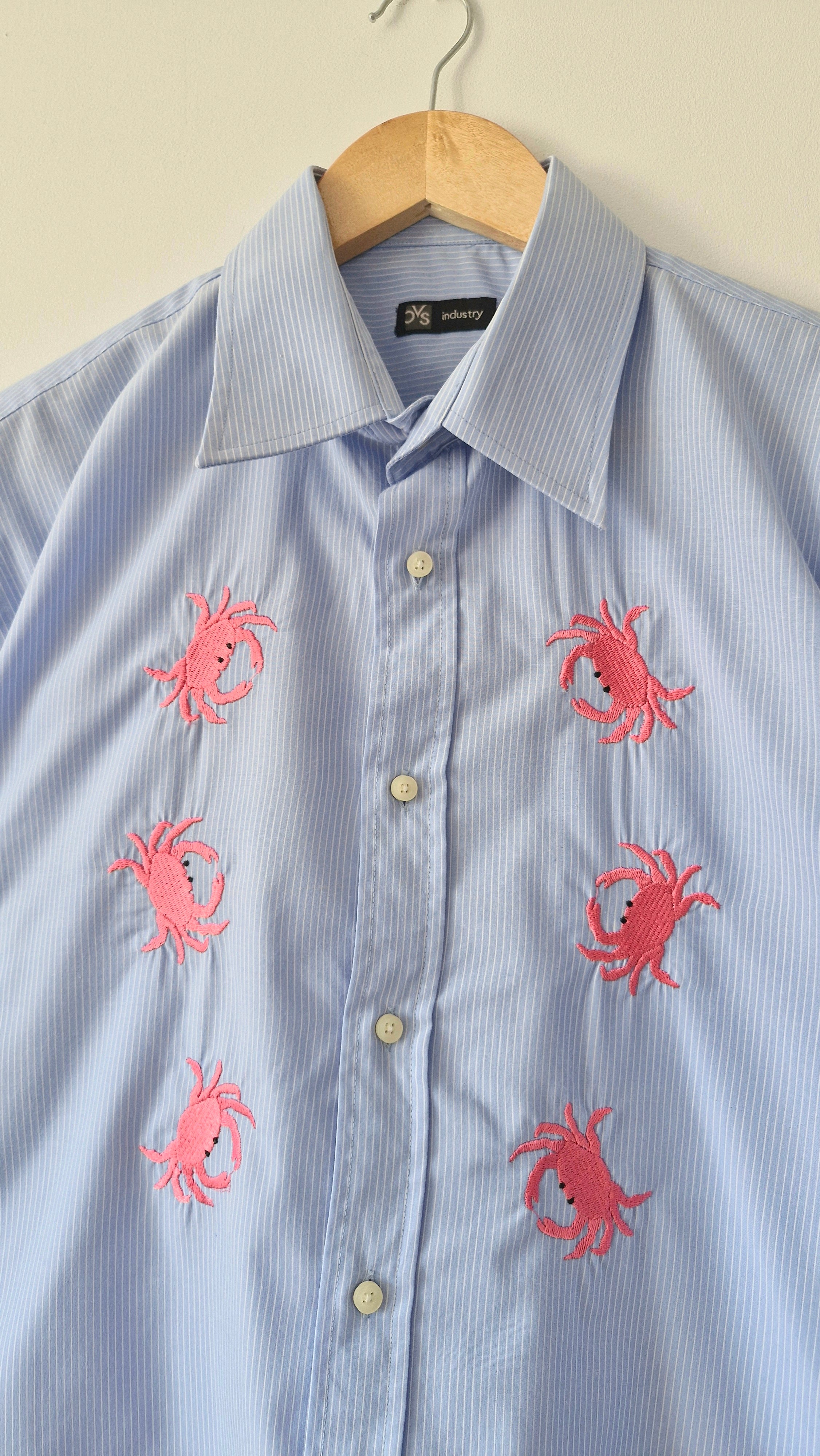 chemise crabe rose