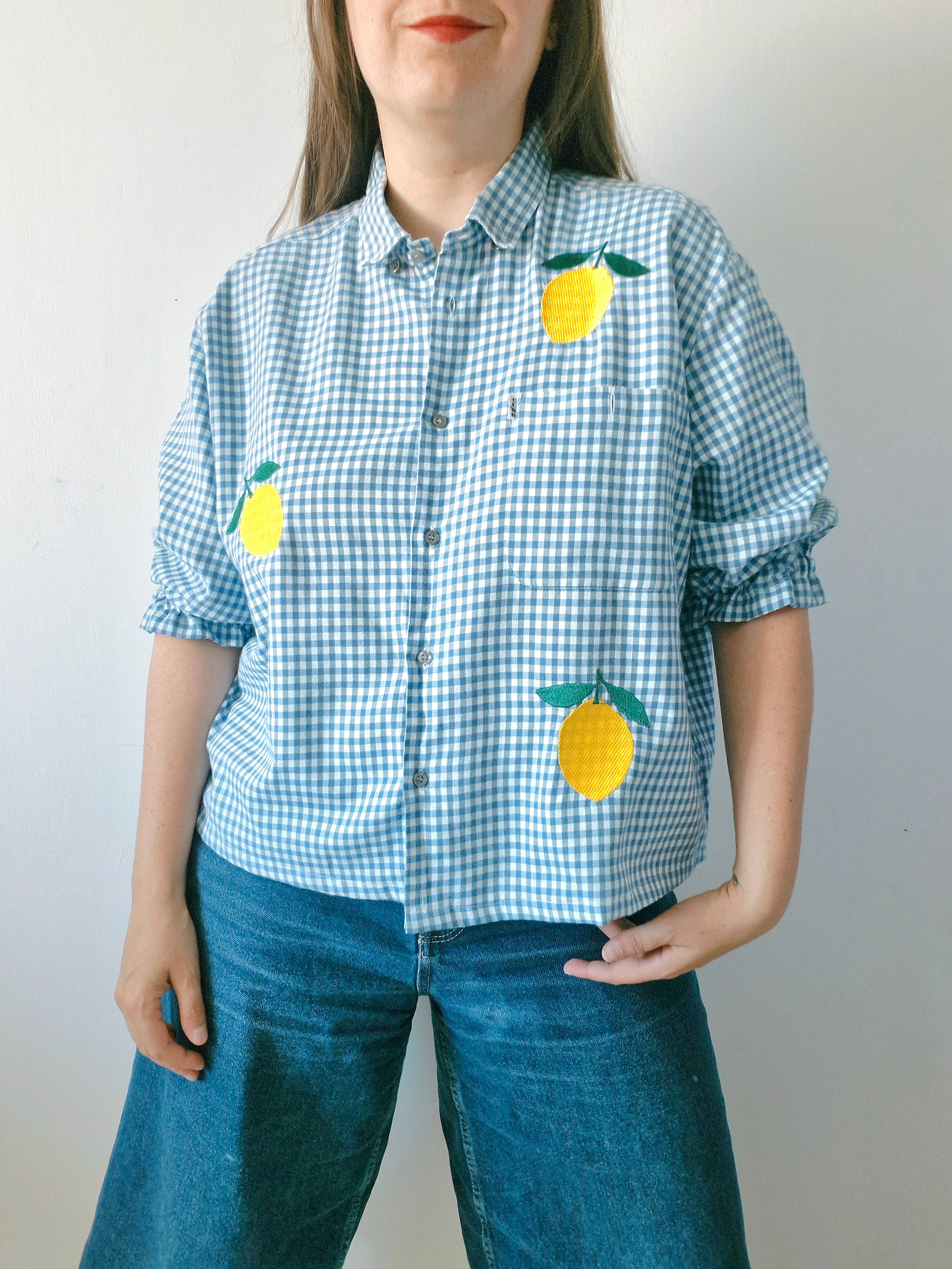 chemise vichy citrons