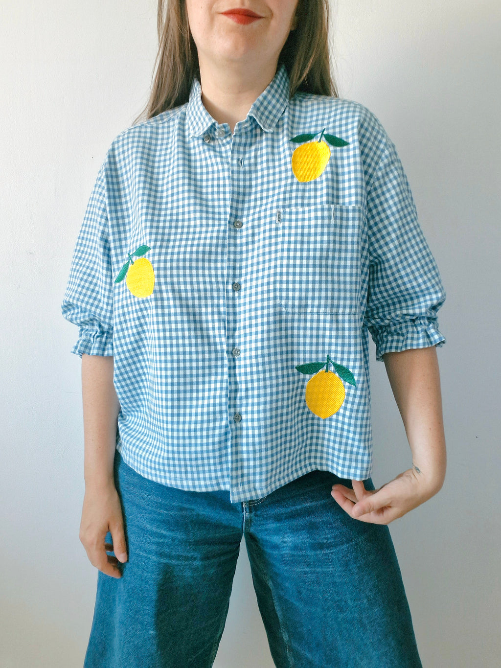 chemise vichy citrons