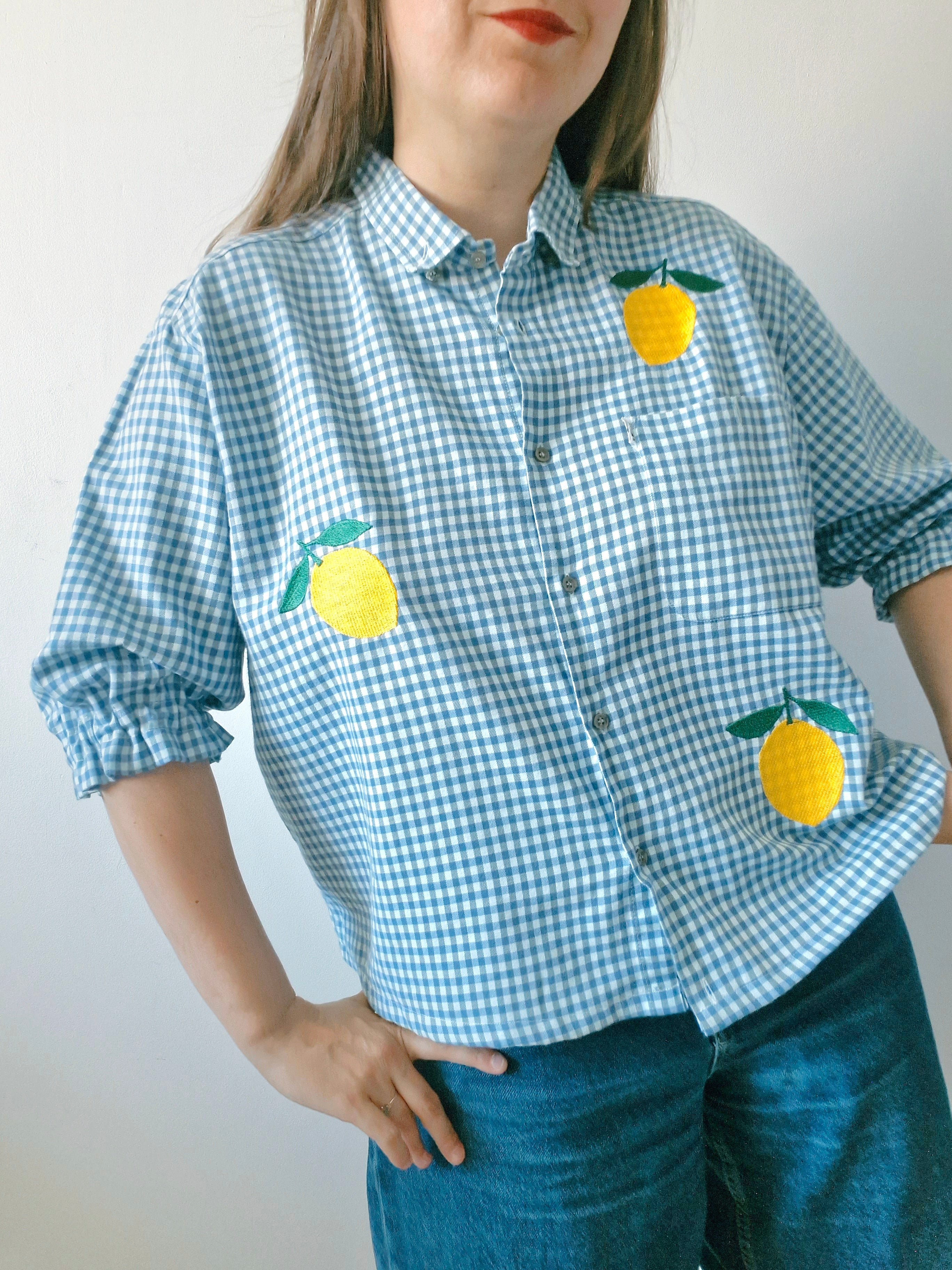 chemise vichy citrons