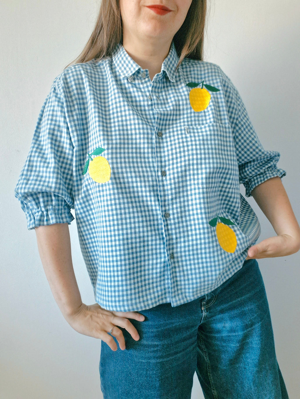 chemise vichy citrons