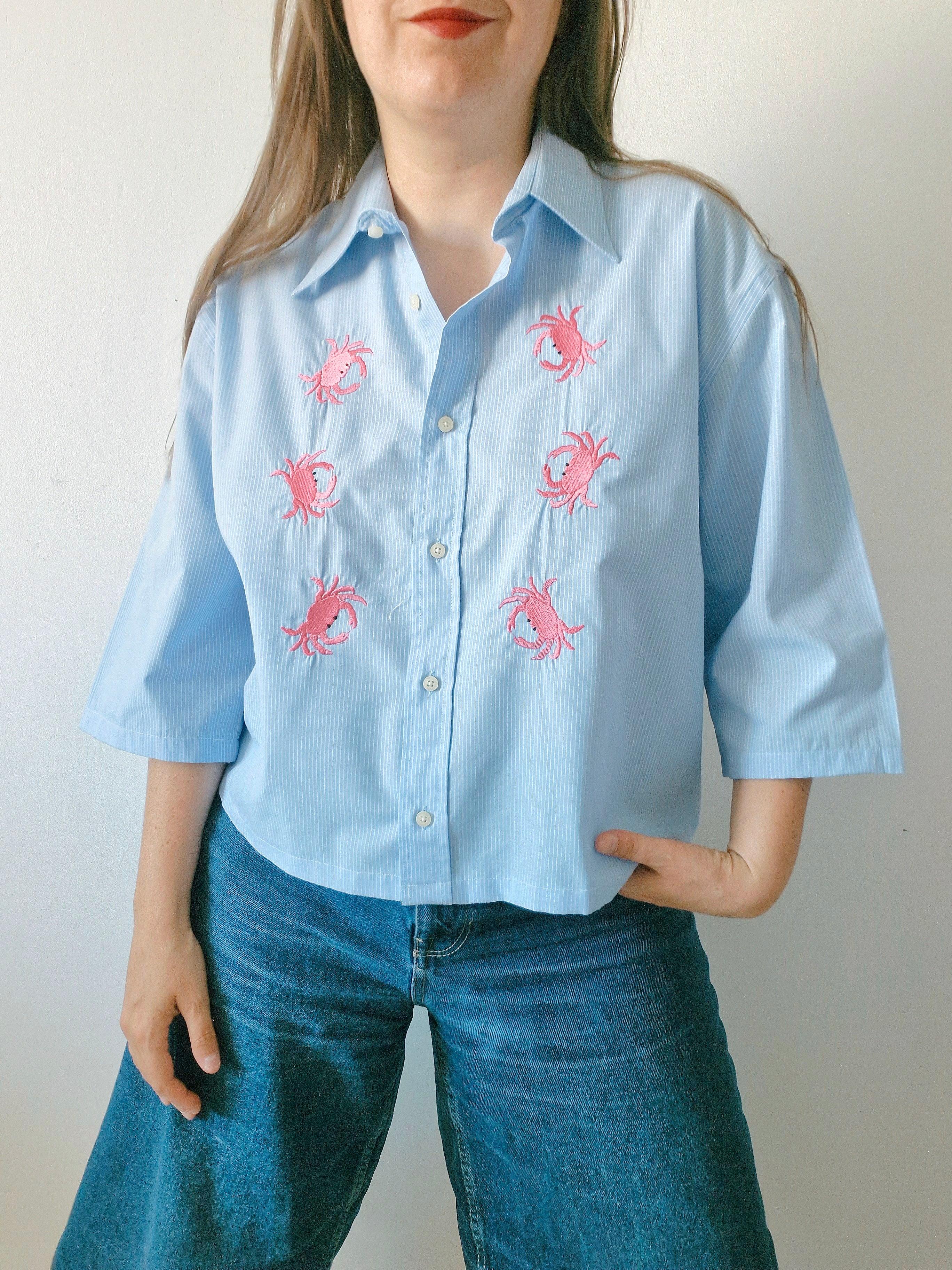chemise crabe rose