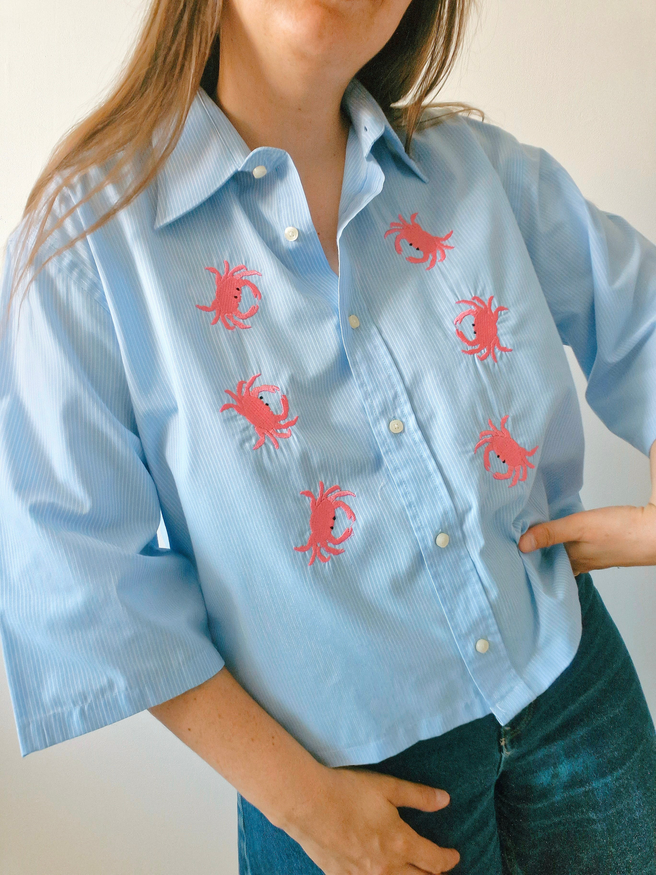 chemise crabe rose