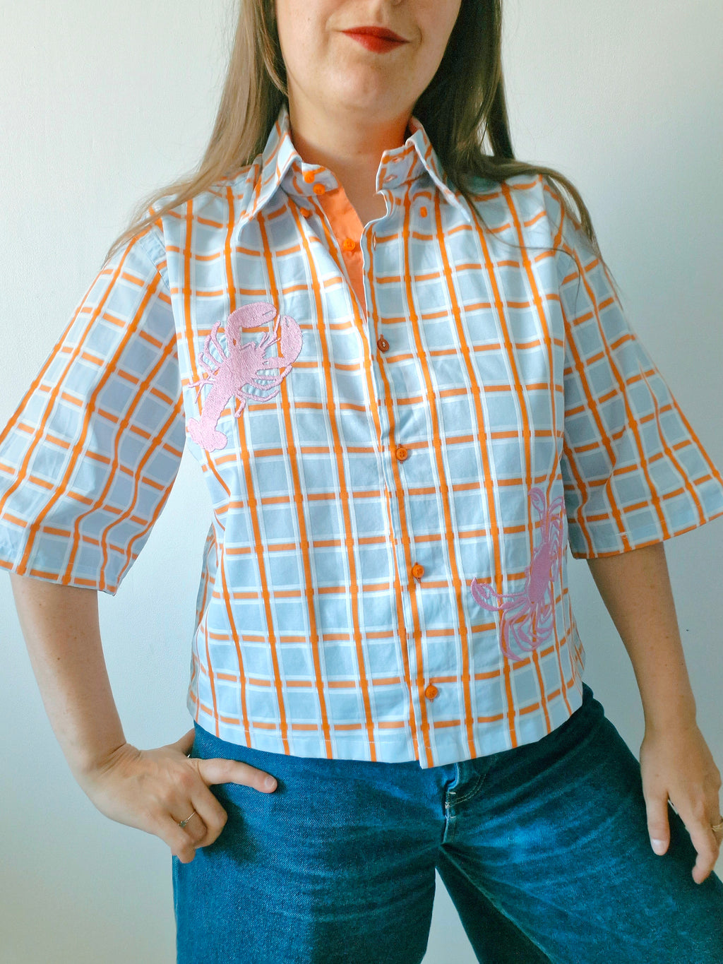 chemise crabe orange