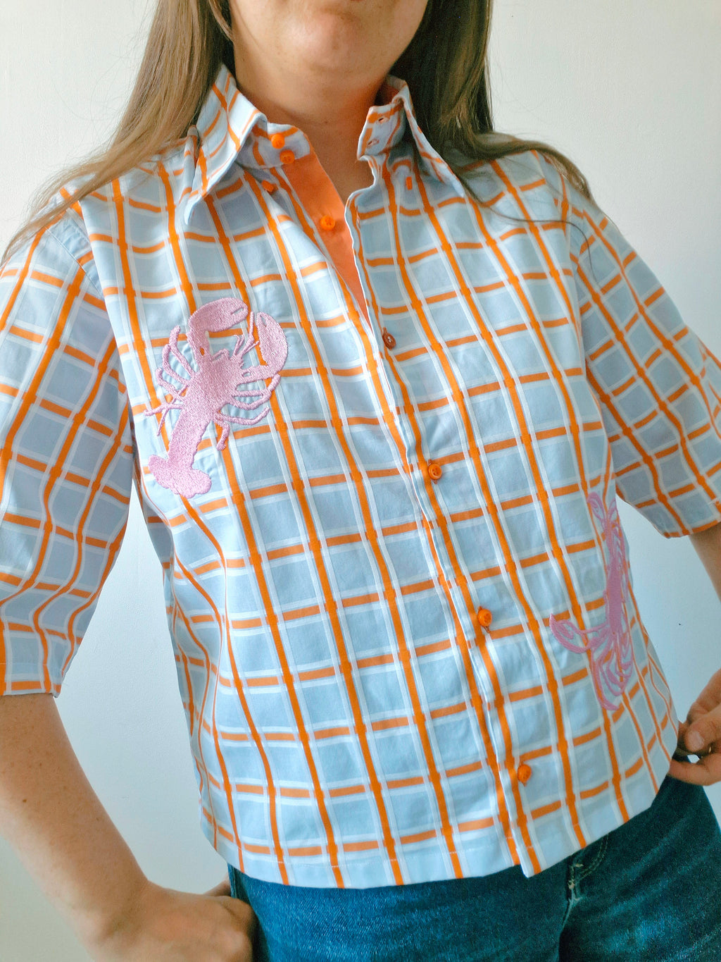 chemise crabe orange