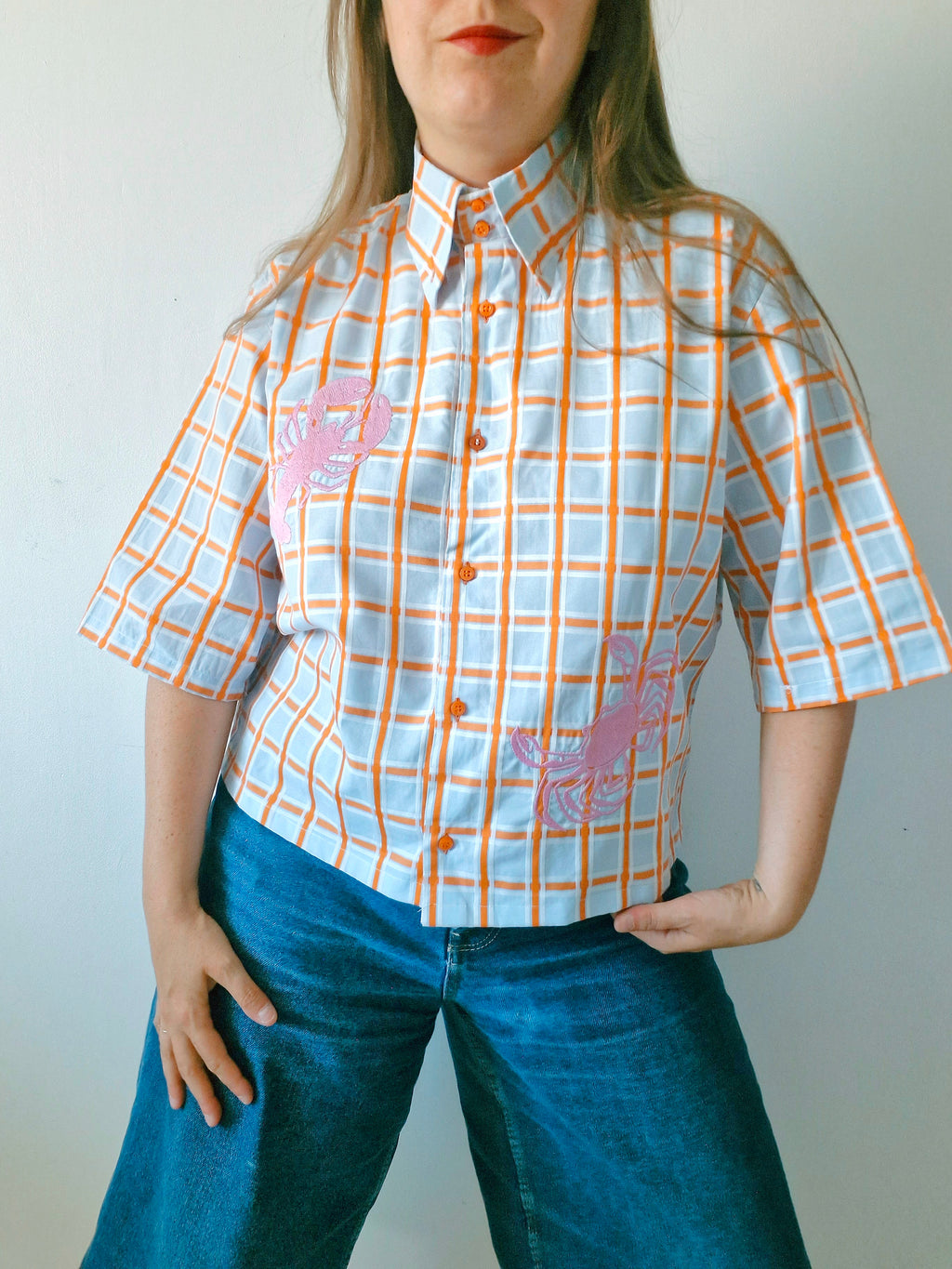 chemise crabe orange