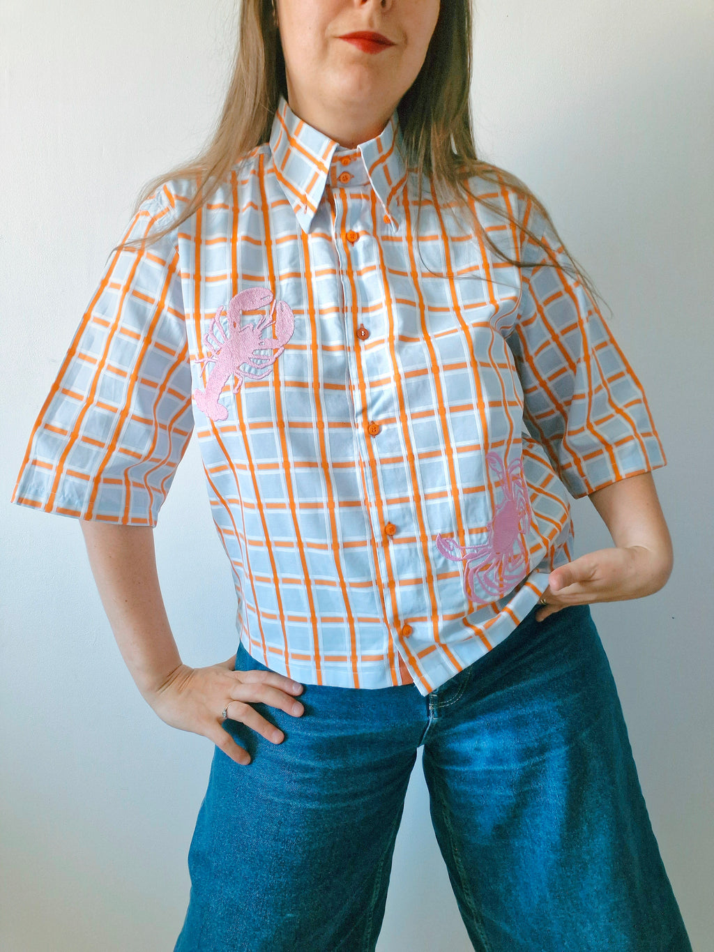 chemise crabe orange