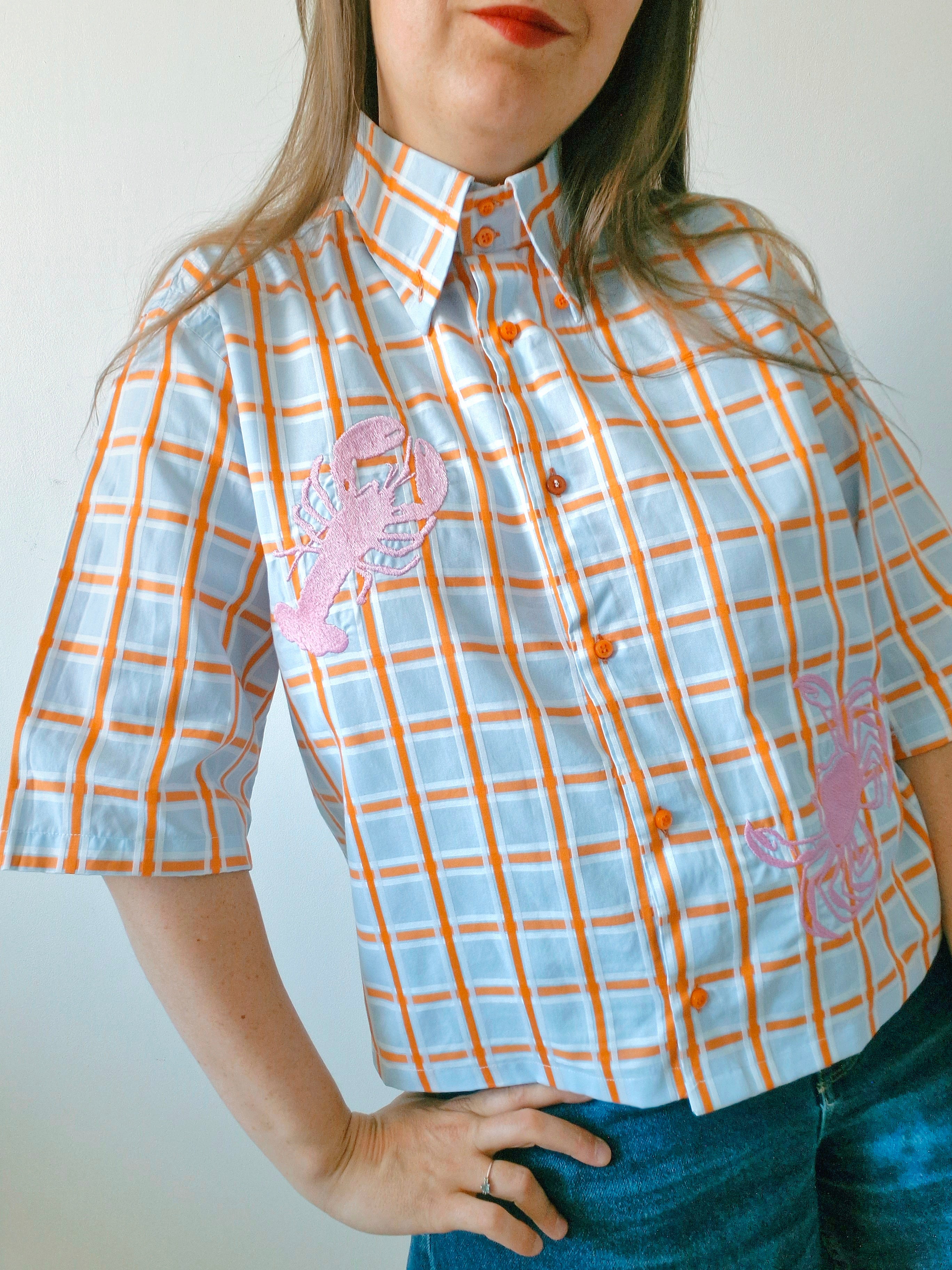 chemise crabe orange
