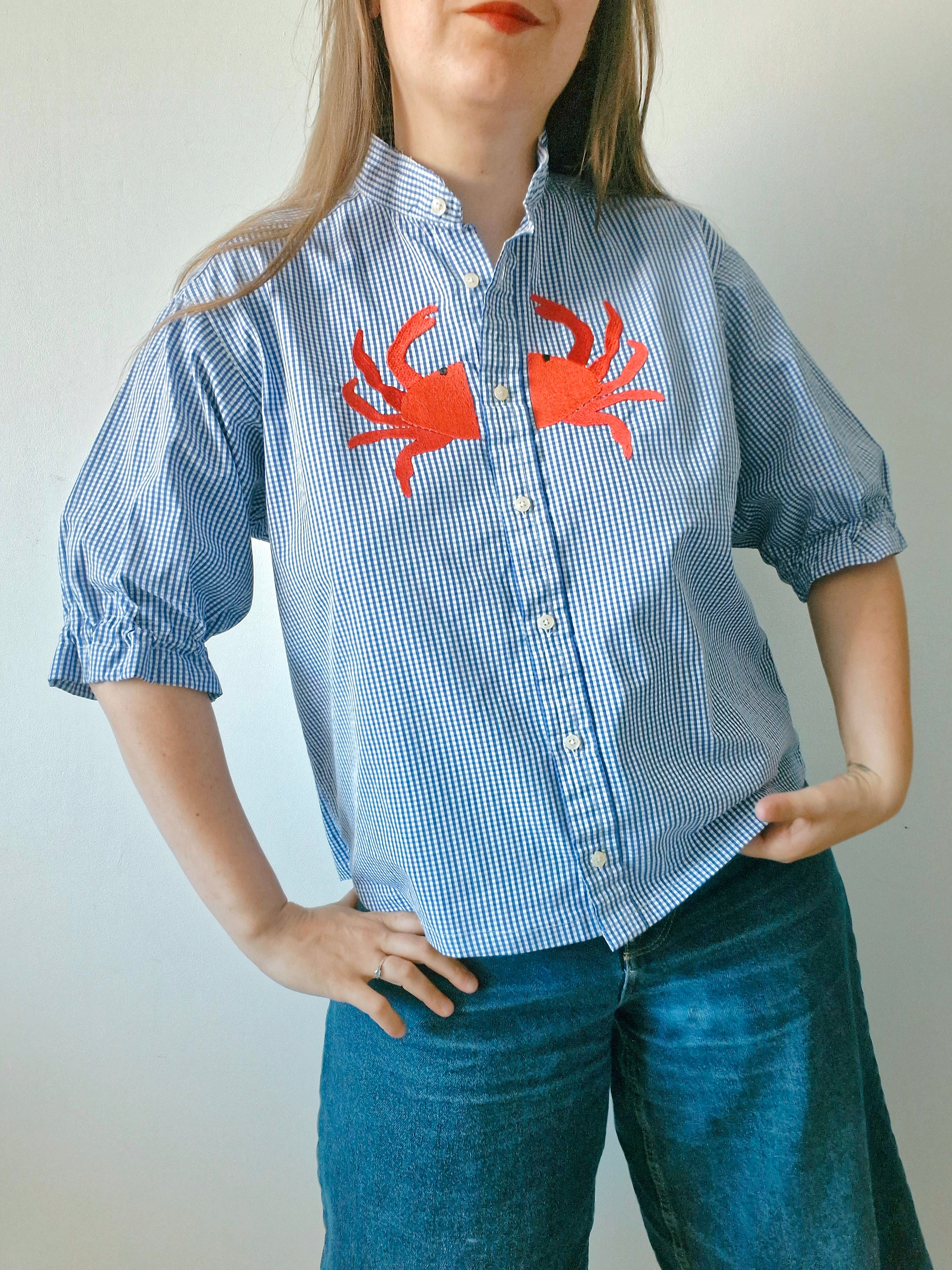 chemise vichy crabe