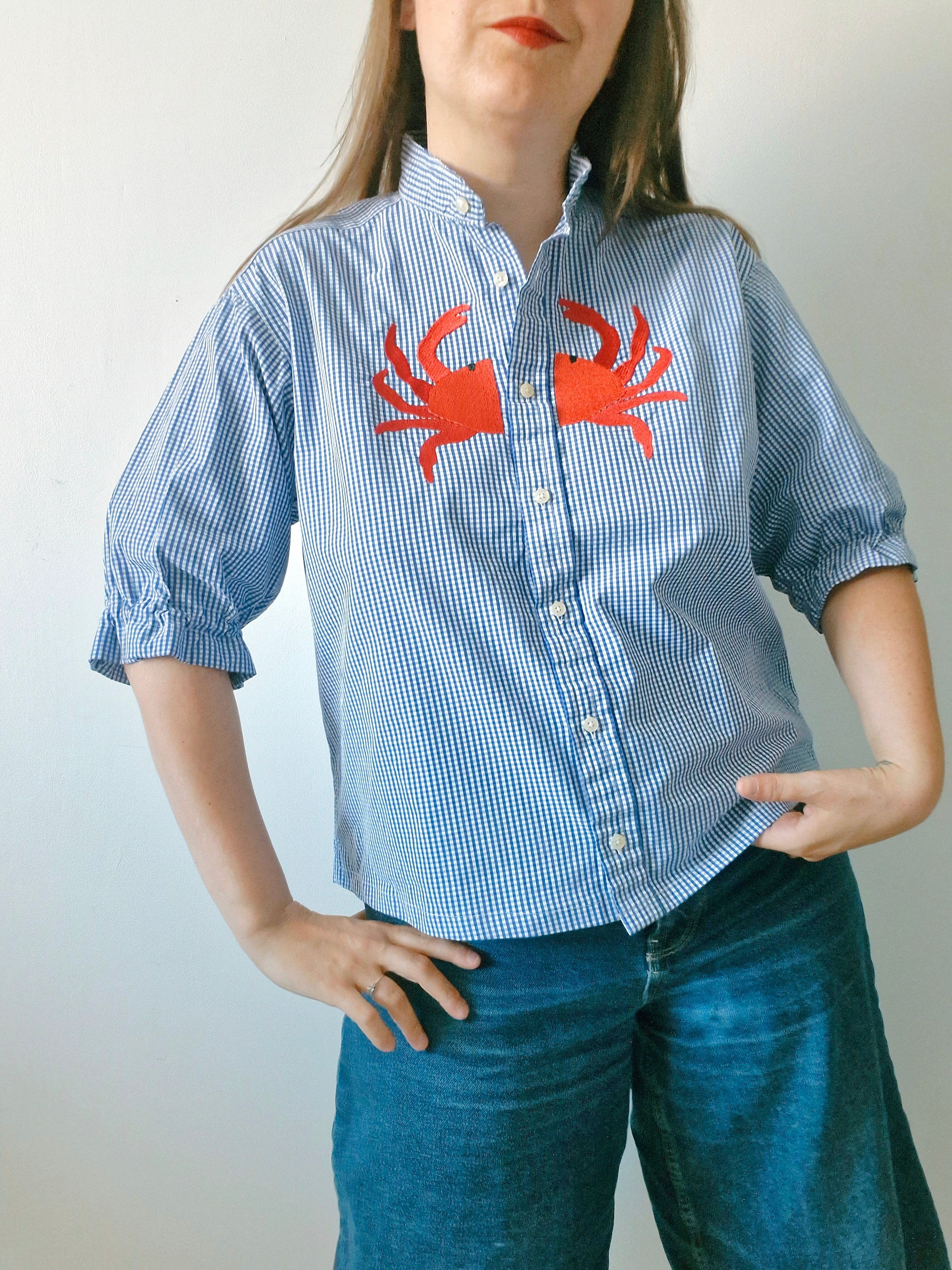 chemise vichy crabe