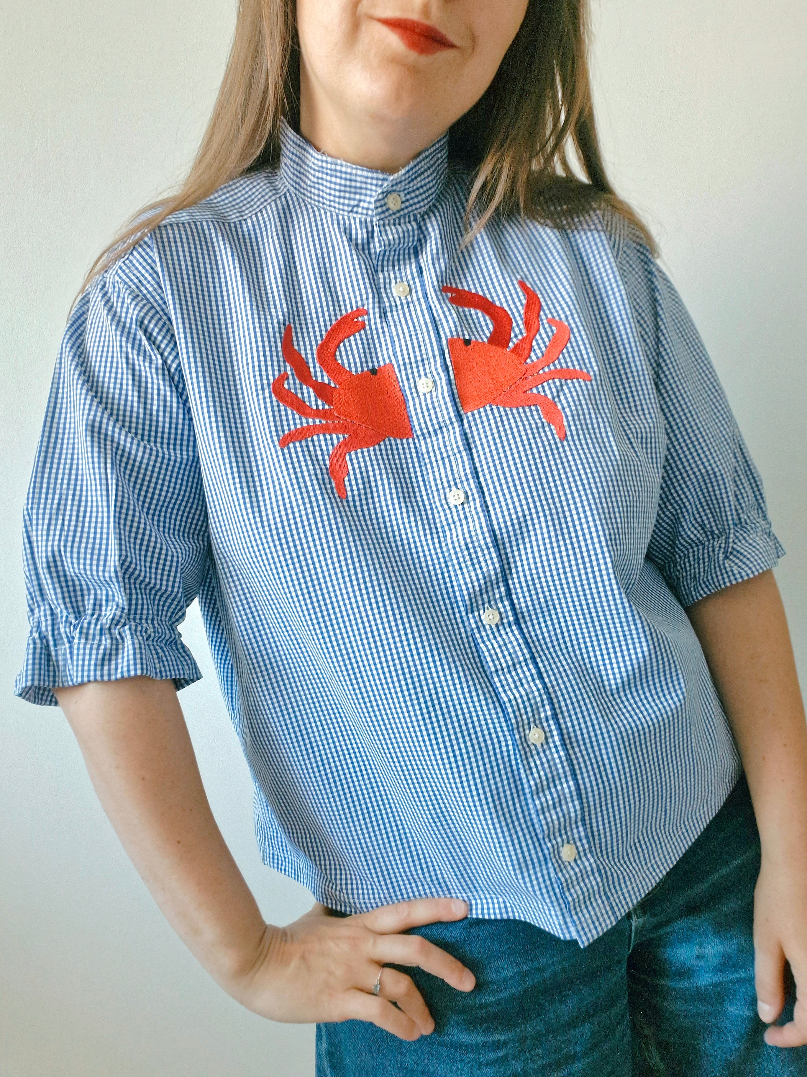 chemise vichy crabe