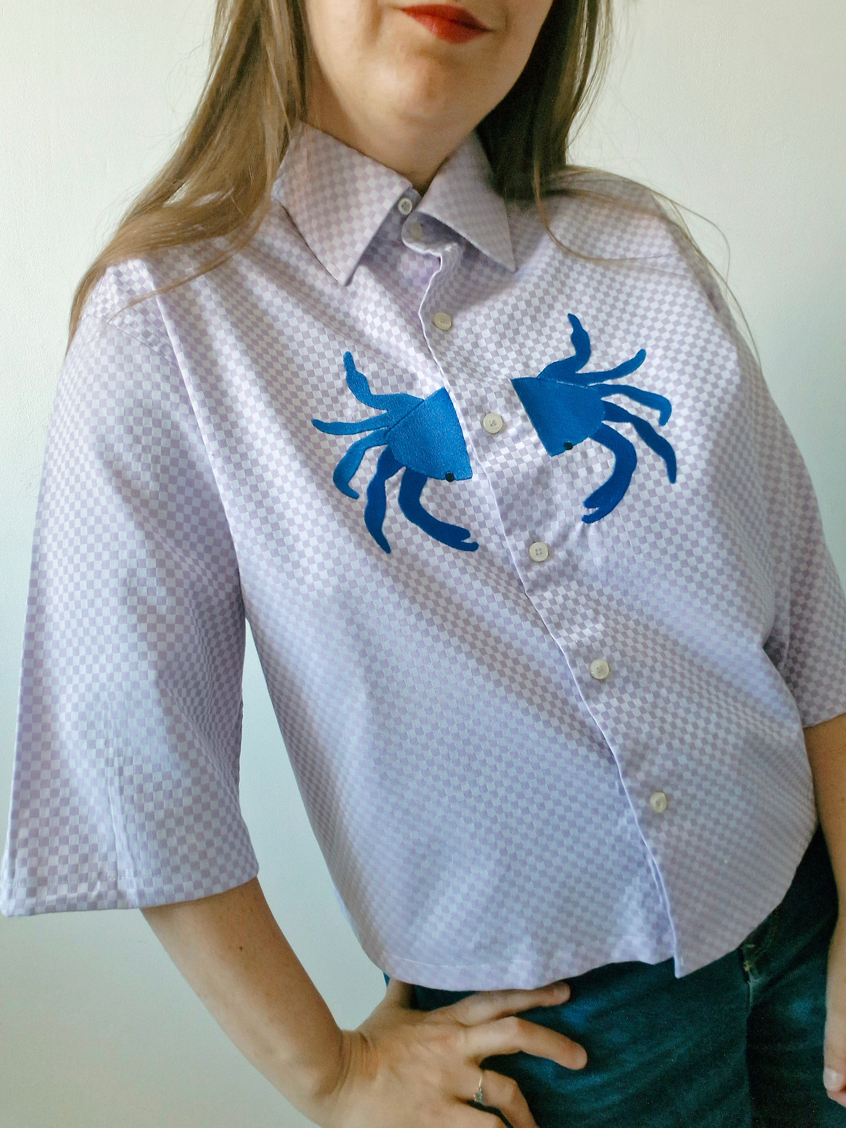 chemise lila crabe
