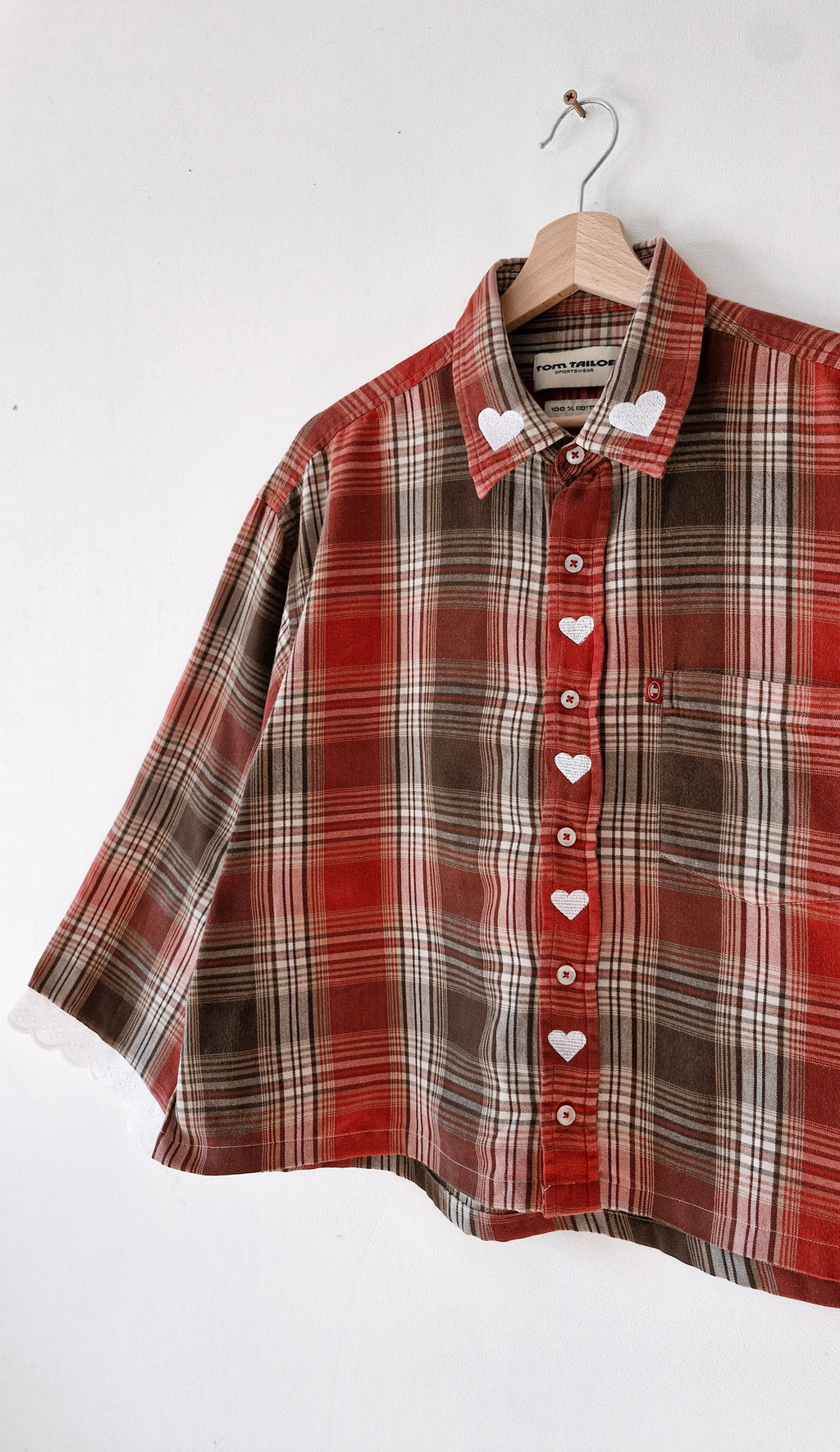 chemise carreaux & coeurs
