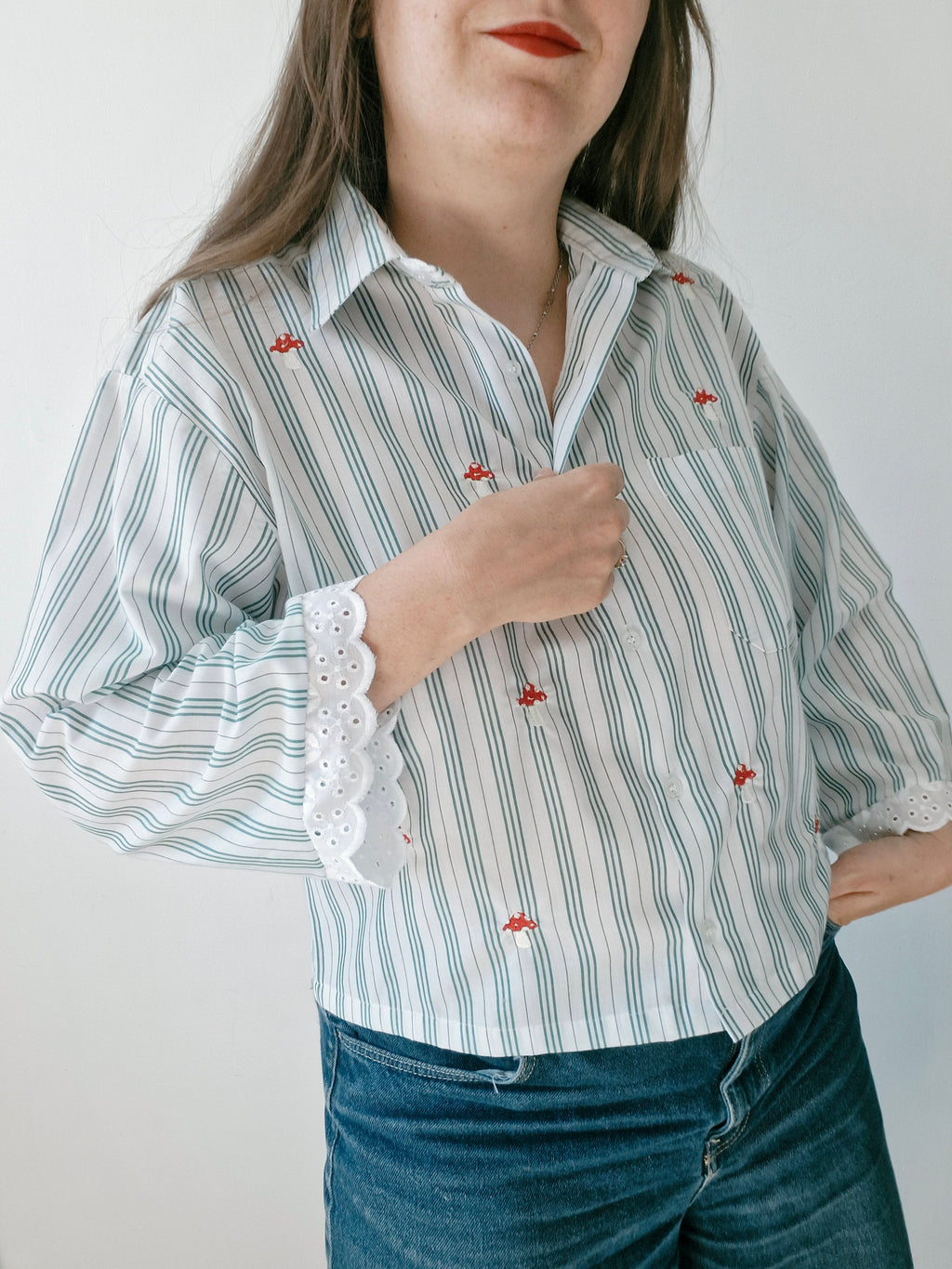 chemise petits champignons