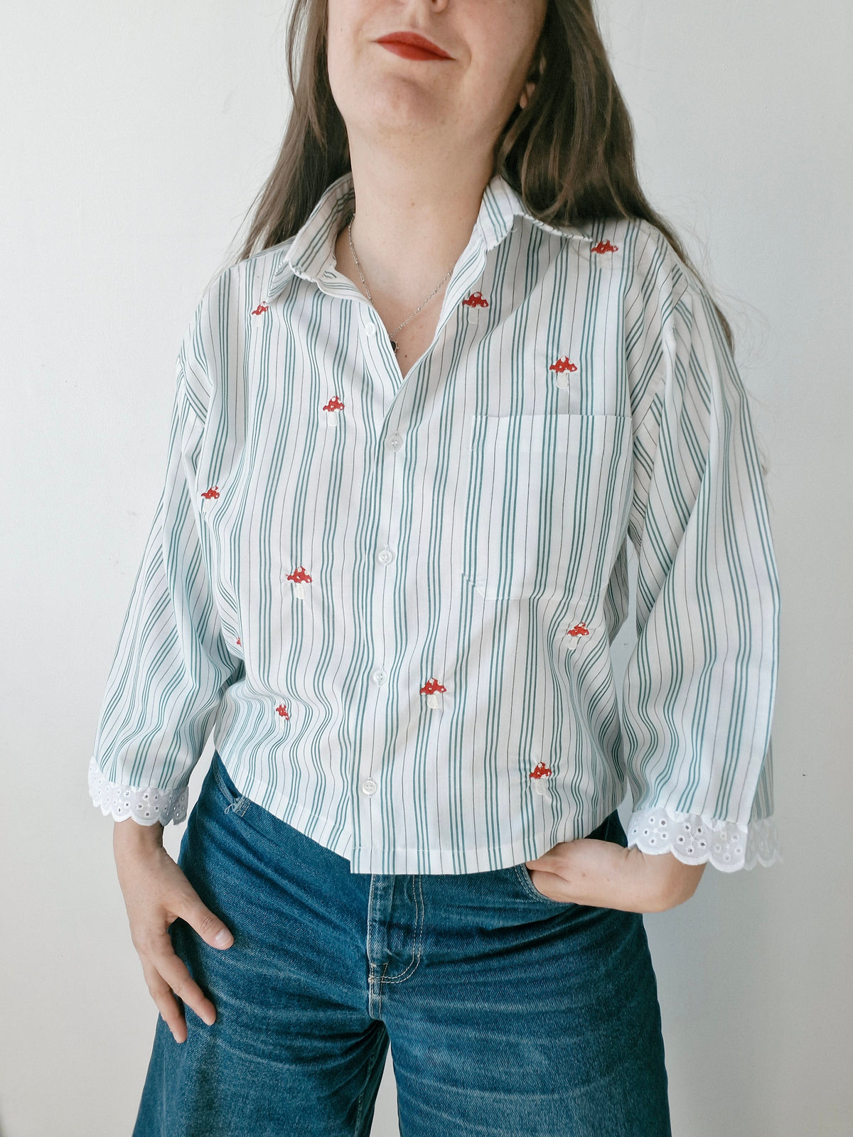 chemise petits champignons