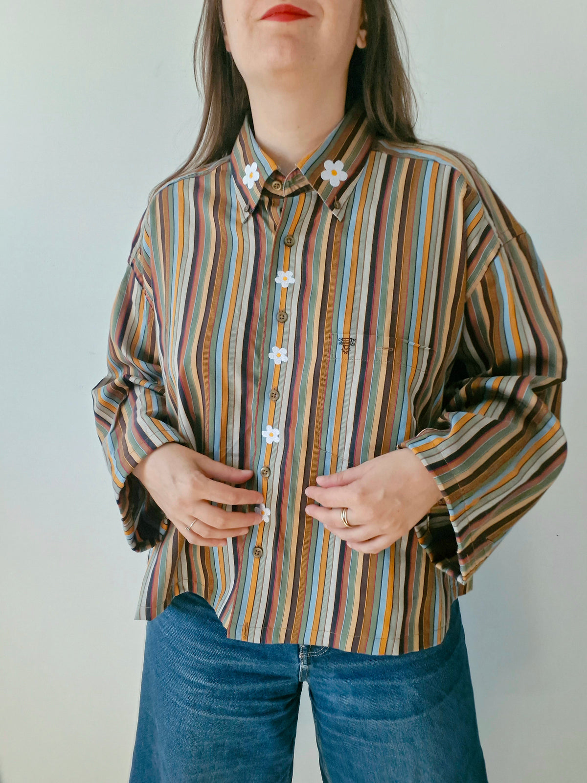 Chemise rayé & Fleurs