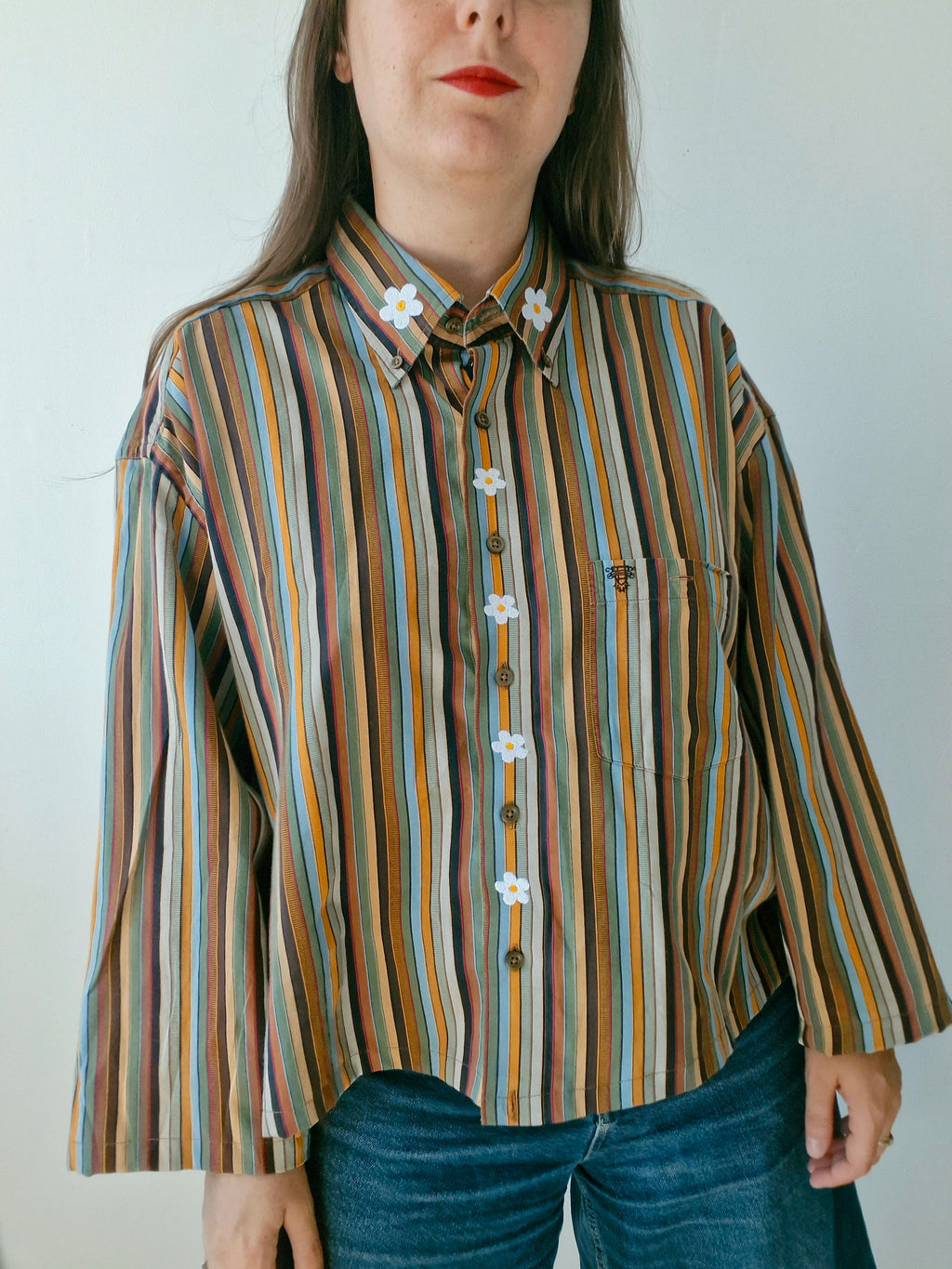 Chemise rayé & Fleurs