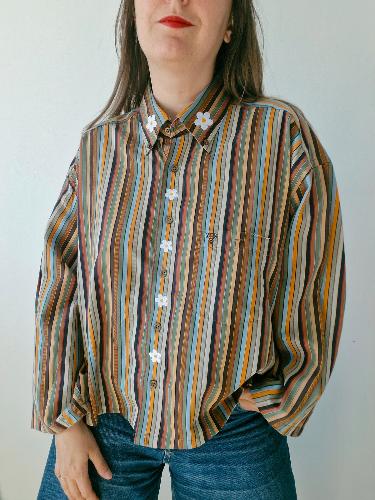 Chemise rayé & Fleurs