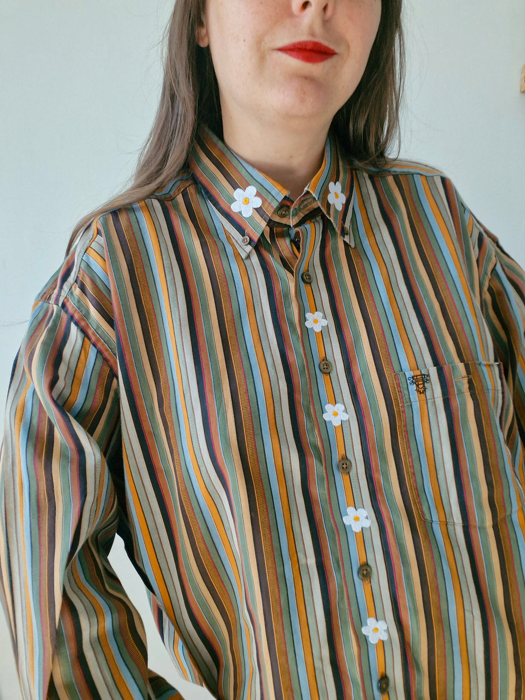 Chemise rayé & Fleurs
